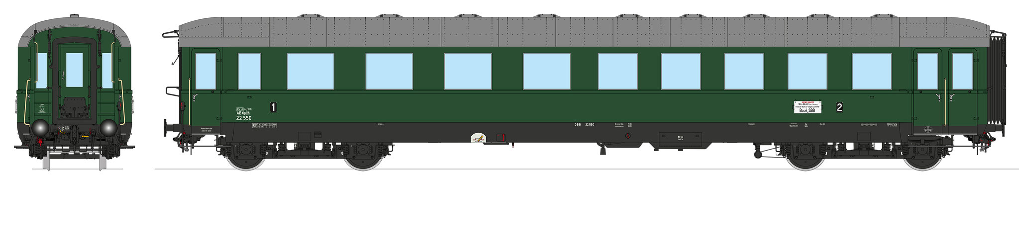 Colorierung 15181, Ep. 3c, ÖBB, 1./2. Kl.