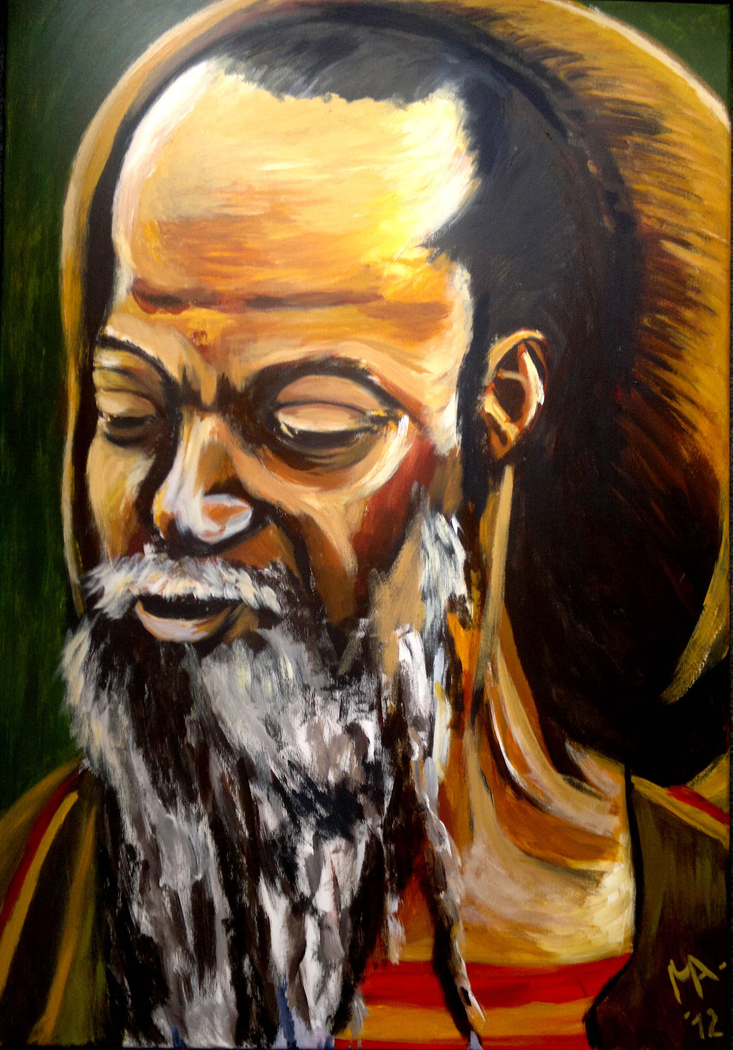 Portrait Rasta-Man (2012) - Acryl auf Leinwand, 70 x 100 cm
