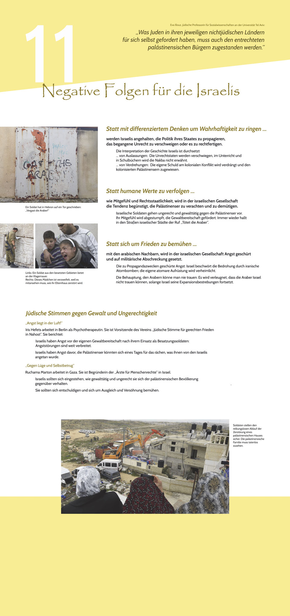 Negative Folgen für die Israelis