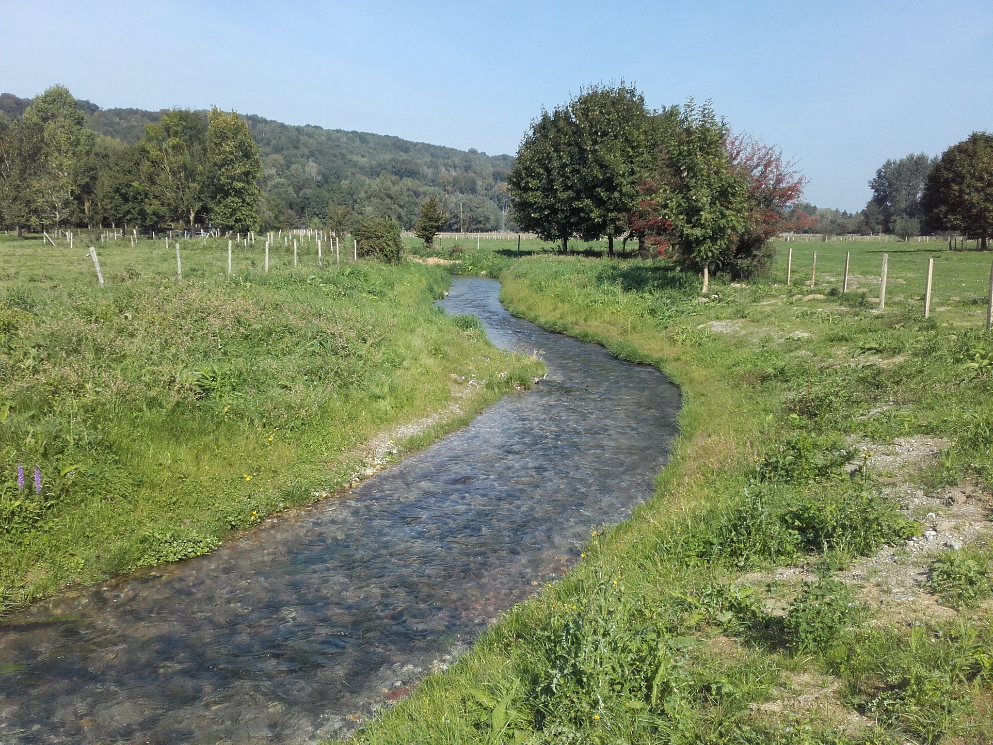 Vue du tronçon reprofilé aprés travaux