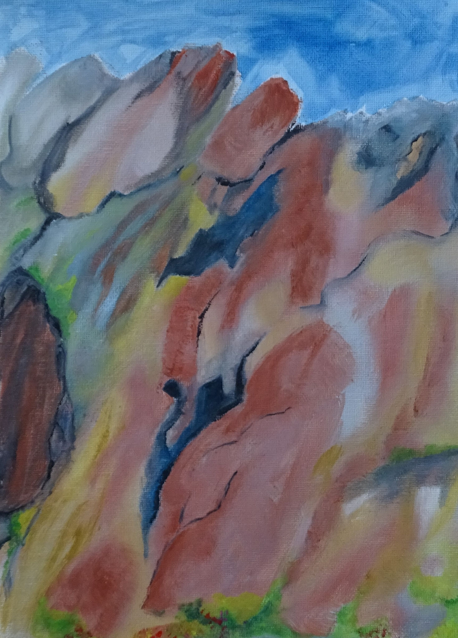 Sizilien, am Meer, 30x20 cm, Öl/ Leinwand