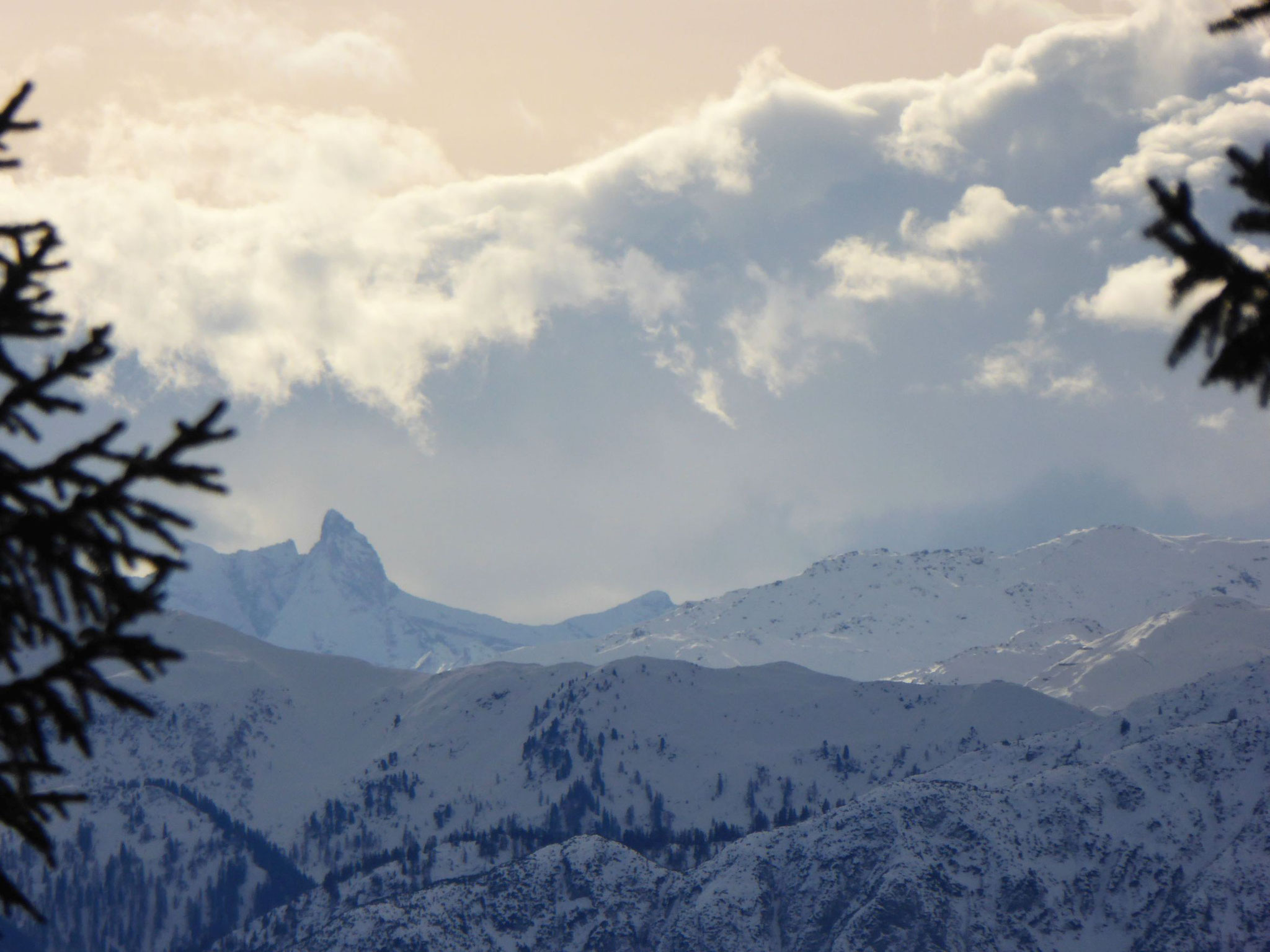 Zsigmondyspitze als markanter Zacken am Horizont