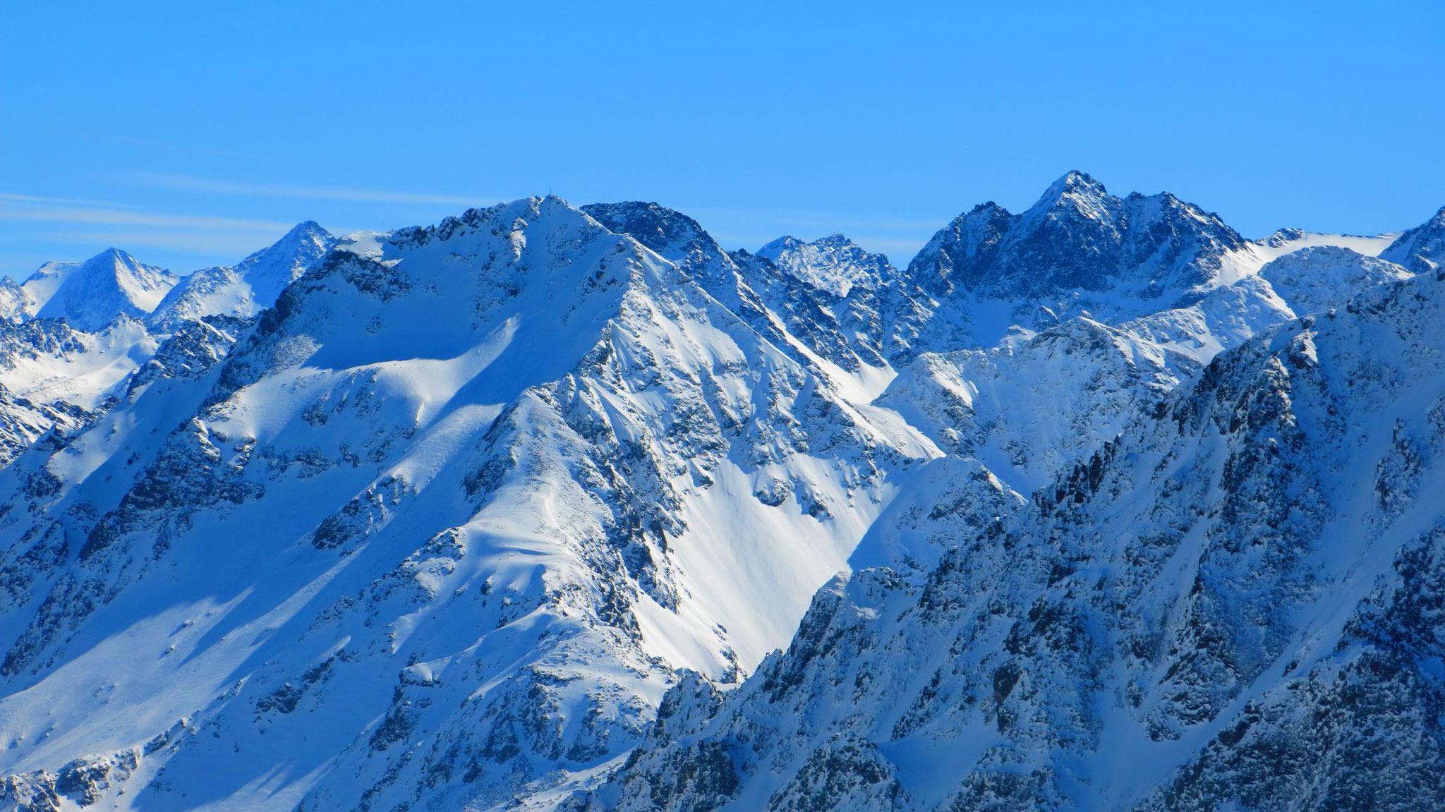 Halblinks Gaiskogel, halbrechts Rotgrubenspitze, ganz links Östl. Seespitze