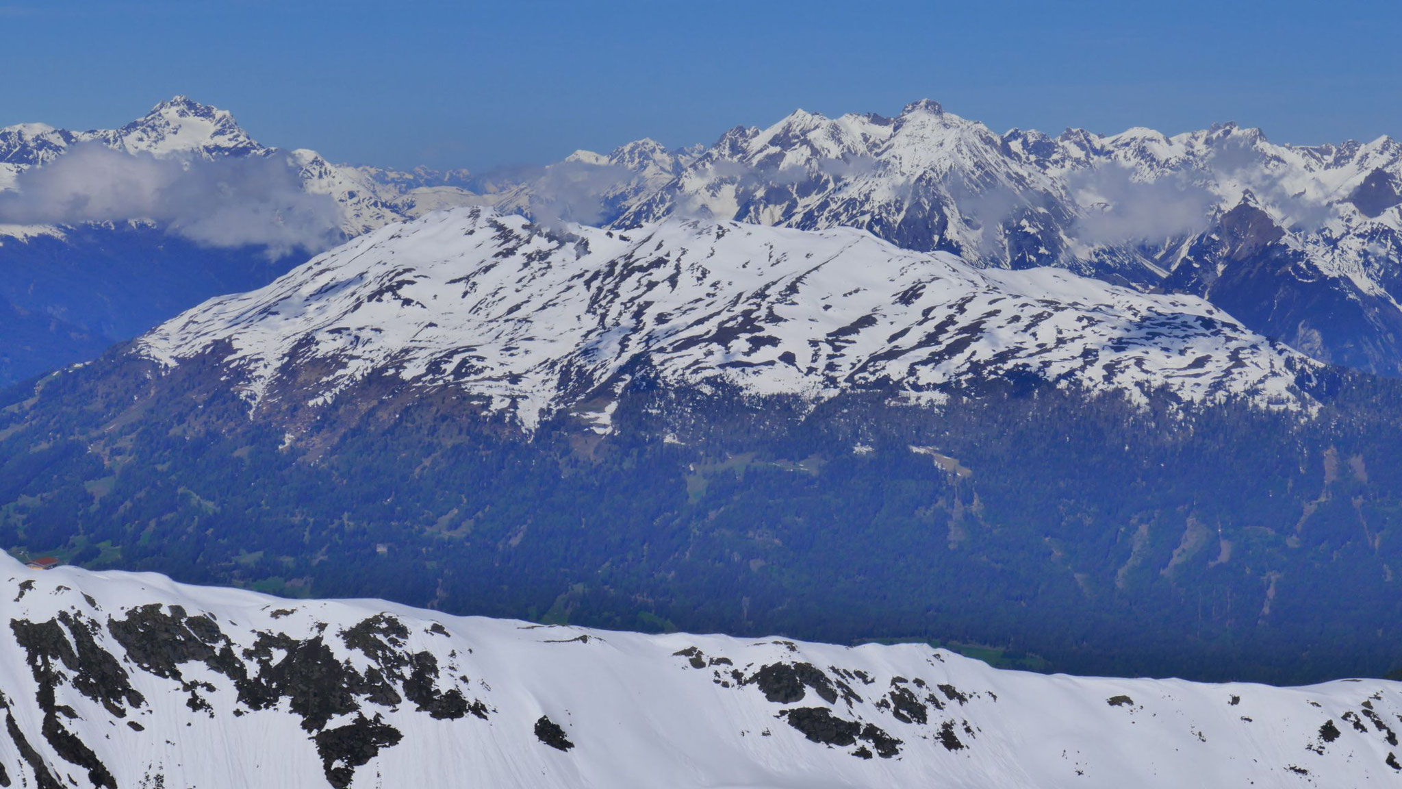 Venet vor Hohem Riffler und Parseierspitze