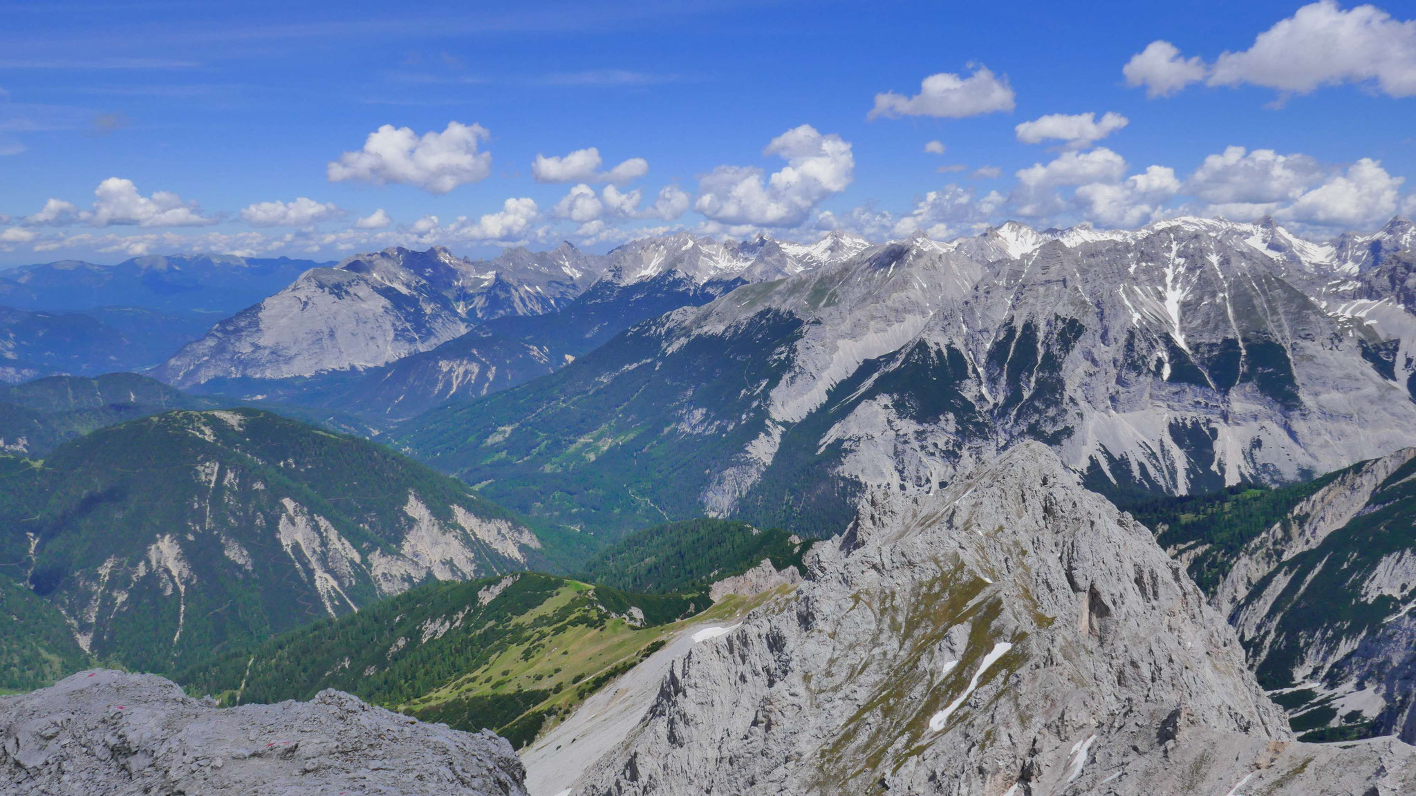 Hippenspitze vor Hohem Gleirsch und Katzenkopf