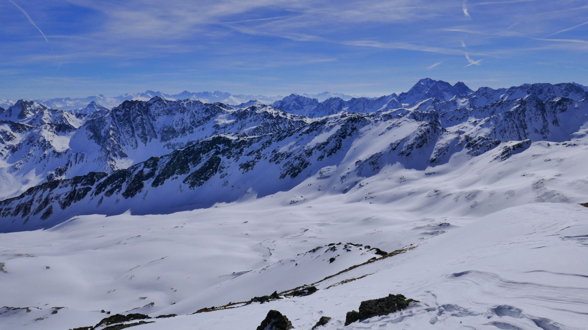 Die weite Schafalm, über die wir in die Fotsch abfahren