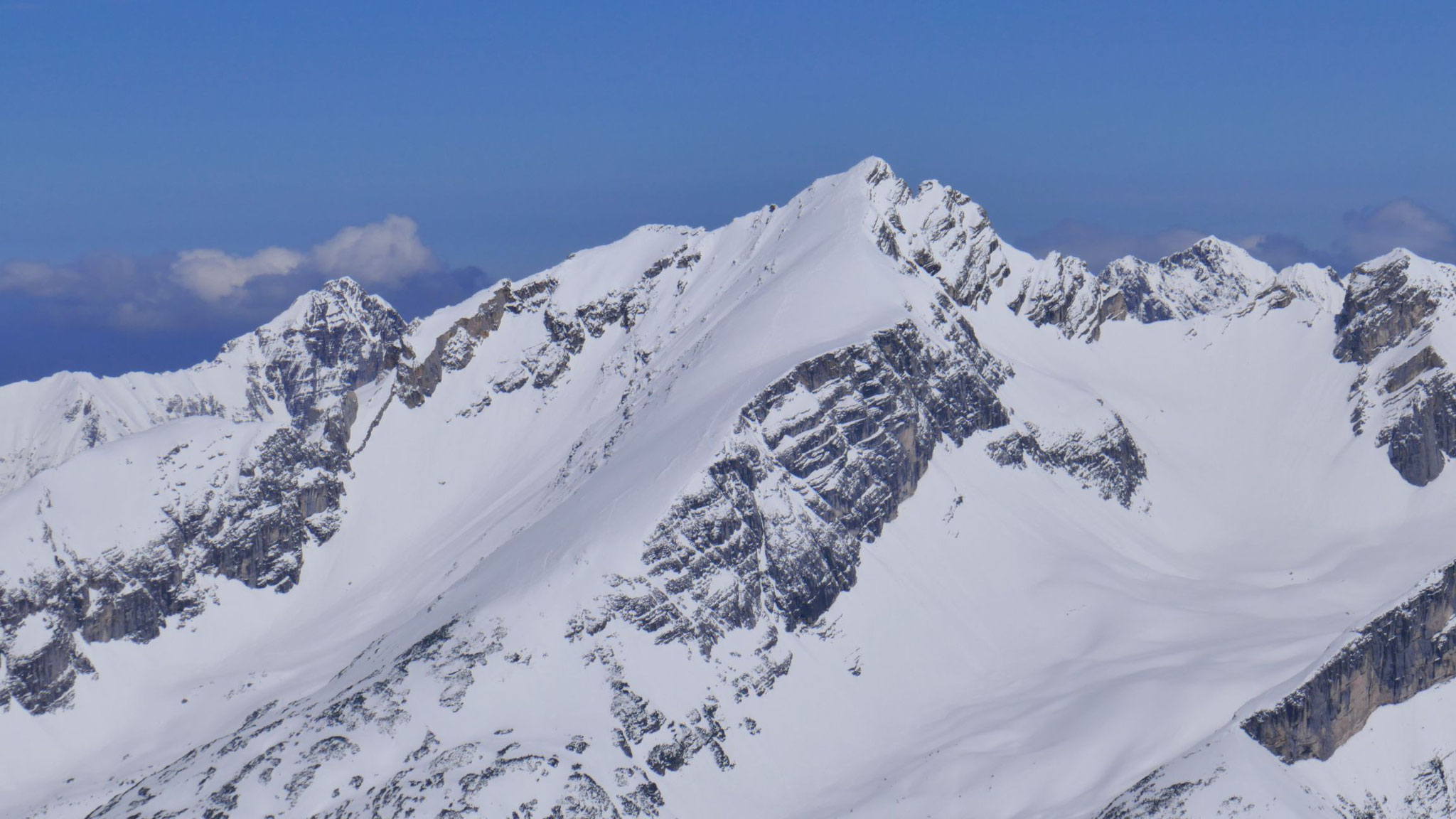 Pleisenspitze mit Abfahrtsspuren