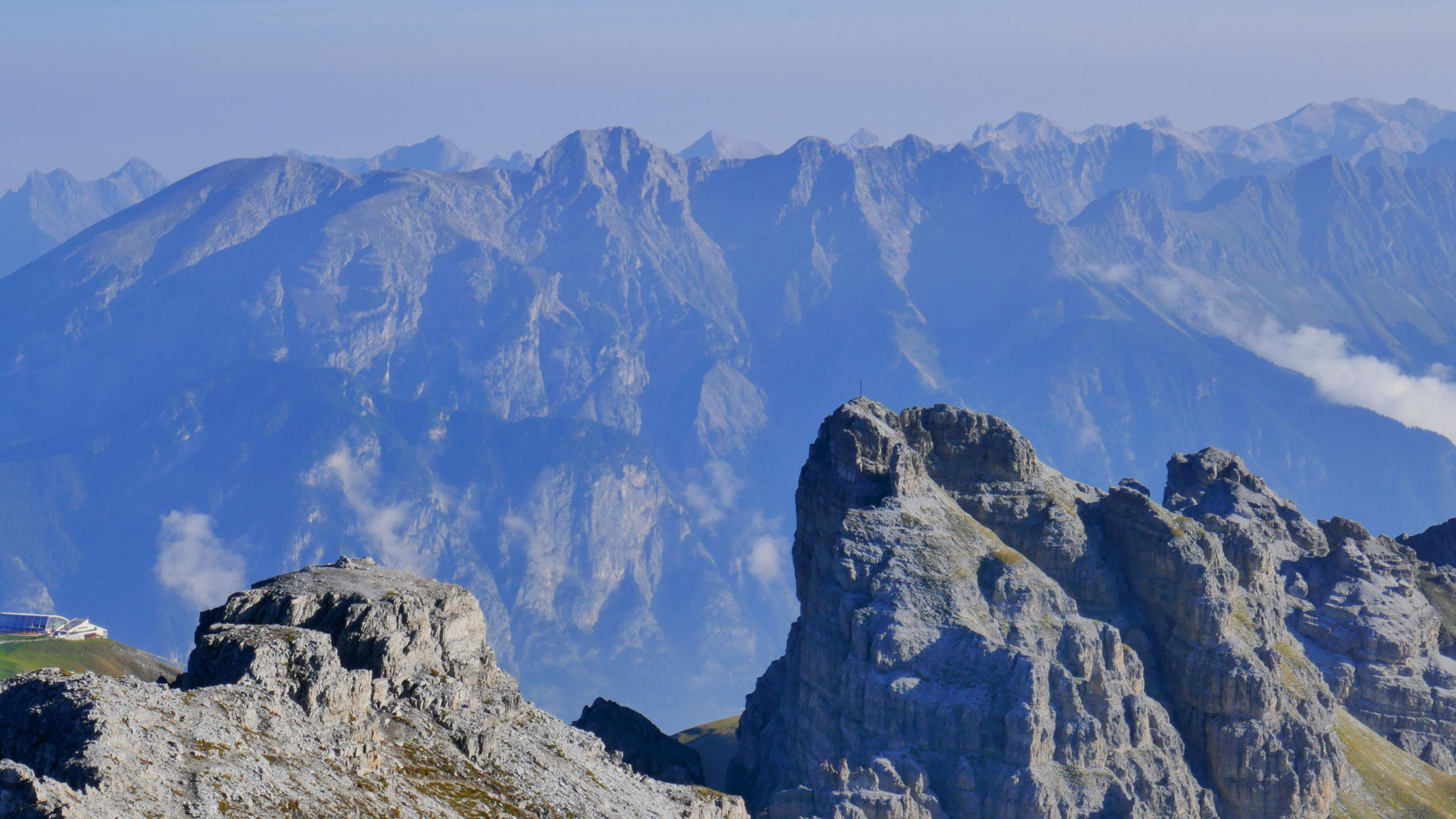 Steingrubenkogel vor der Inntalkette mit Solsteinen - Hohe Warte - Brandjochspitzen