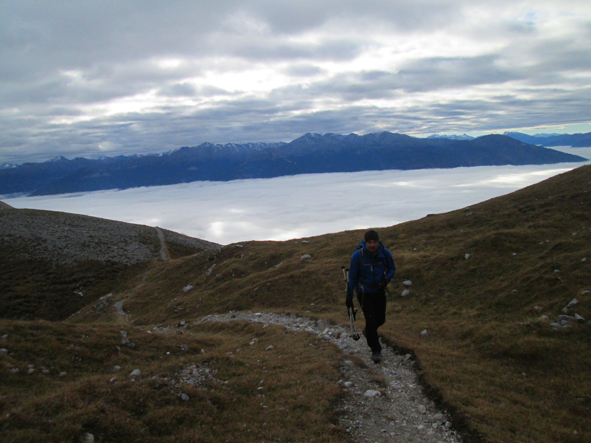 Ein Rückblick über den Hochnebel über dem Inntal...