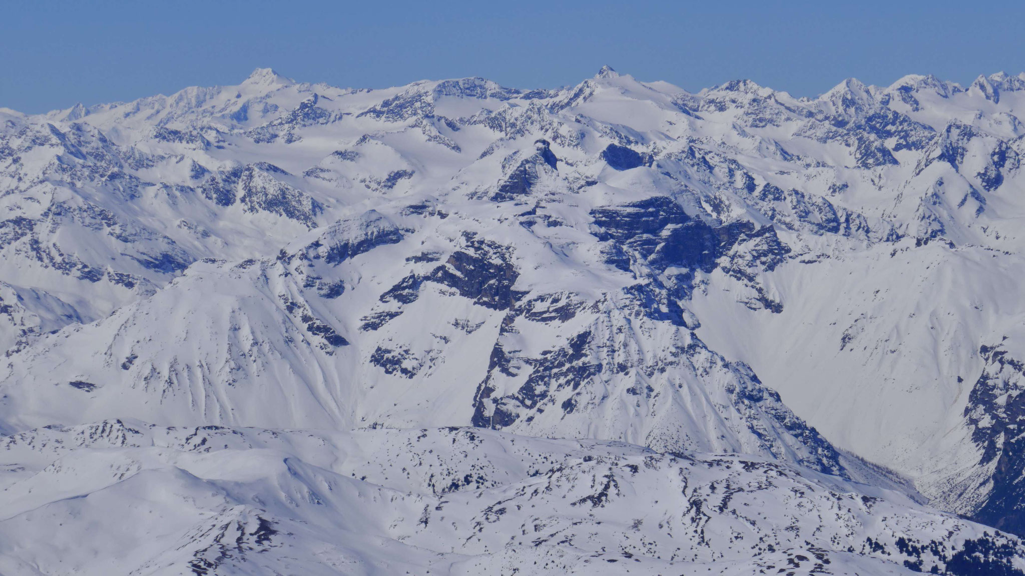 Tribulaune, Freiger und Zuckerhütl inmitten der südlichen Stubaier Alpen