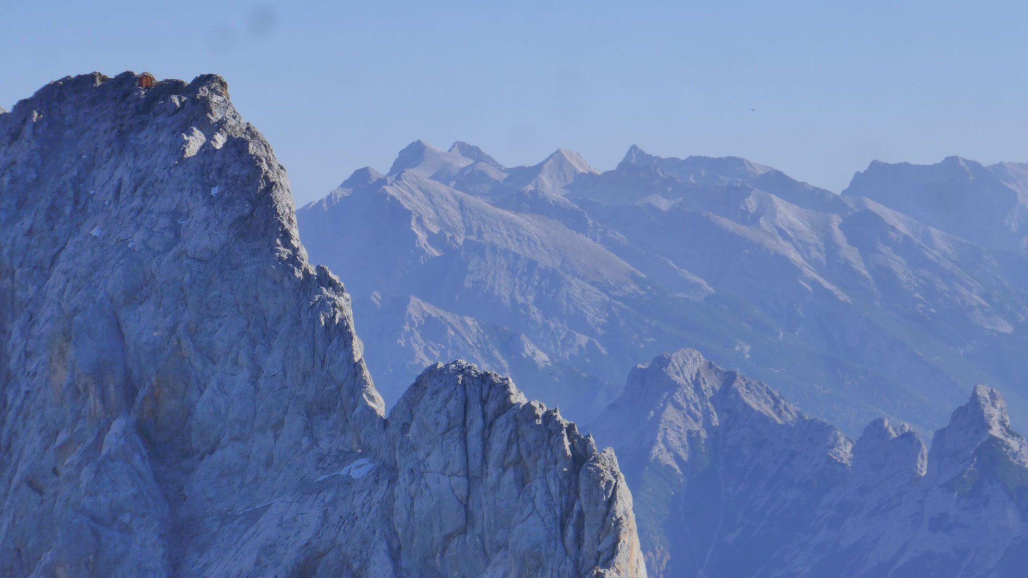 Schüsselkarspitz-Westgrat vor Karwendel