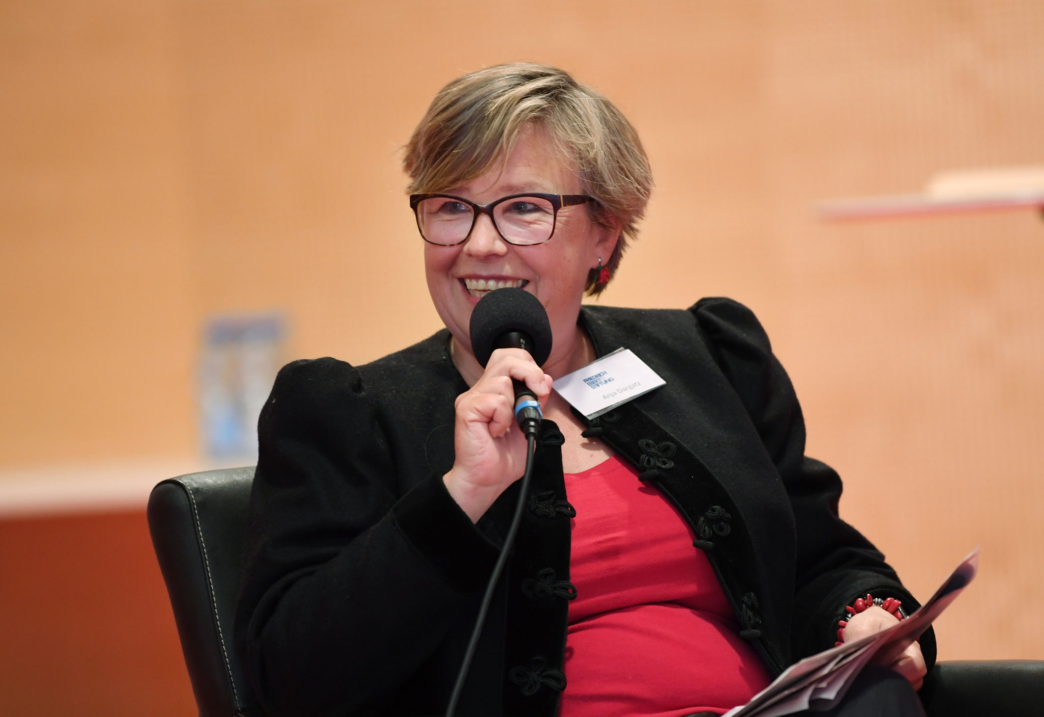 Die Moderatorin des Abends: Anja Dargatz