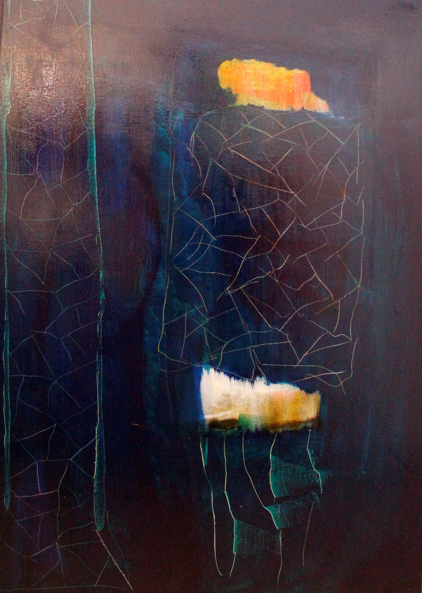 Ohne Titel, Acryl auf Leinwand, 100x70 cm, 2021, 900 €