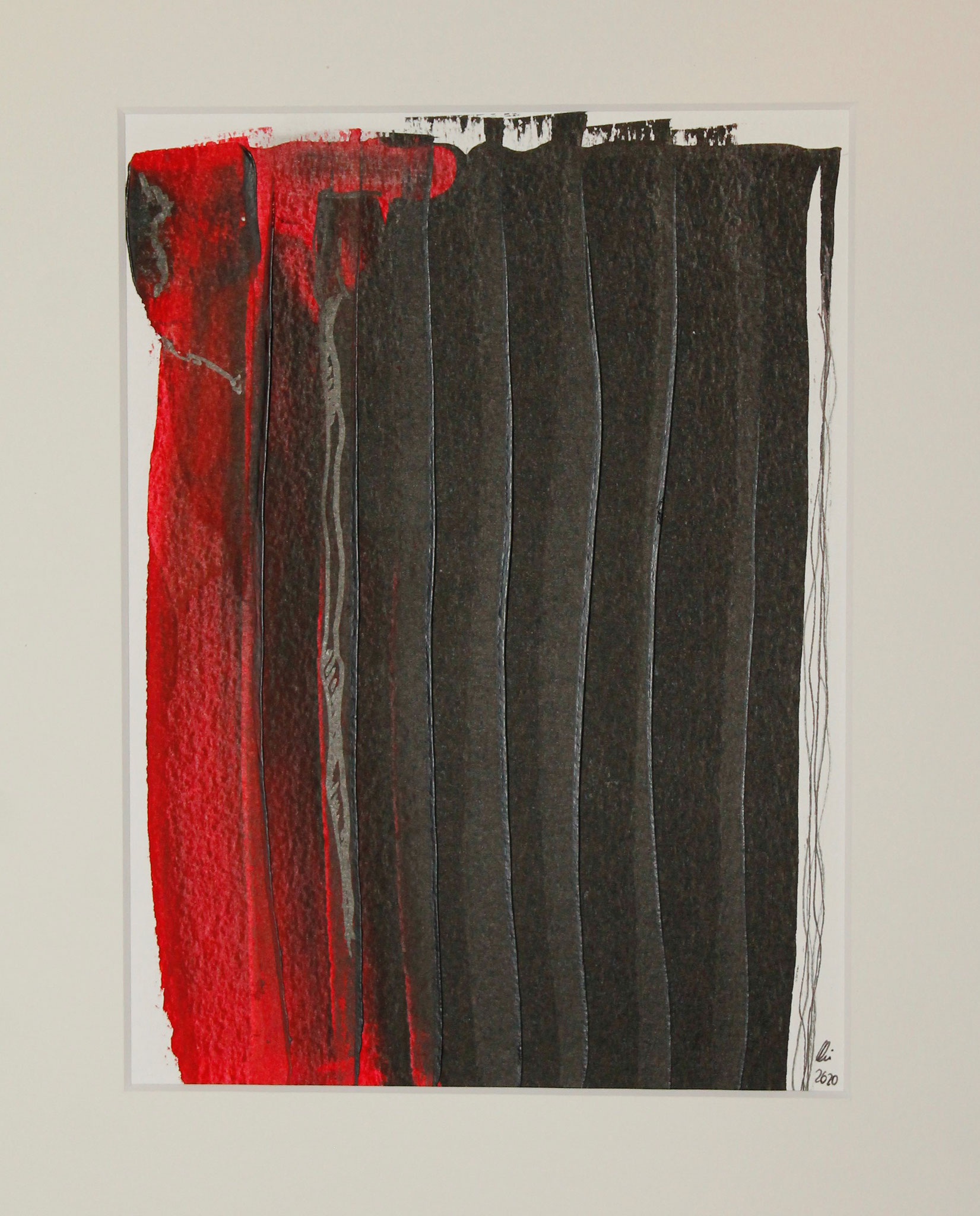 Acryl auf Papier, 24x30 aussen, 17x23 innen, 2020, 200 €