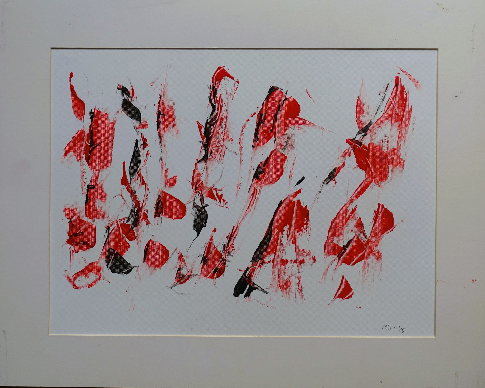 Acryl auf Papier (2), 50x40 aussen, 39x29 innen, 2025