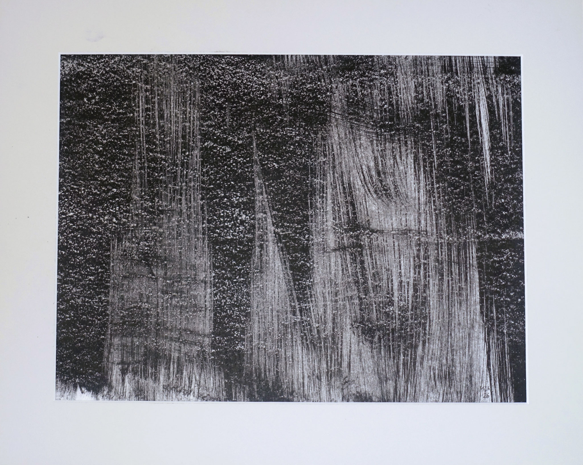 etusche auf Papier, 50x40 aussen, 40x30 innen, 2026