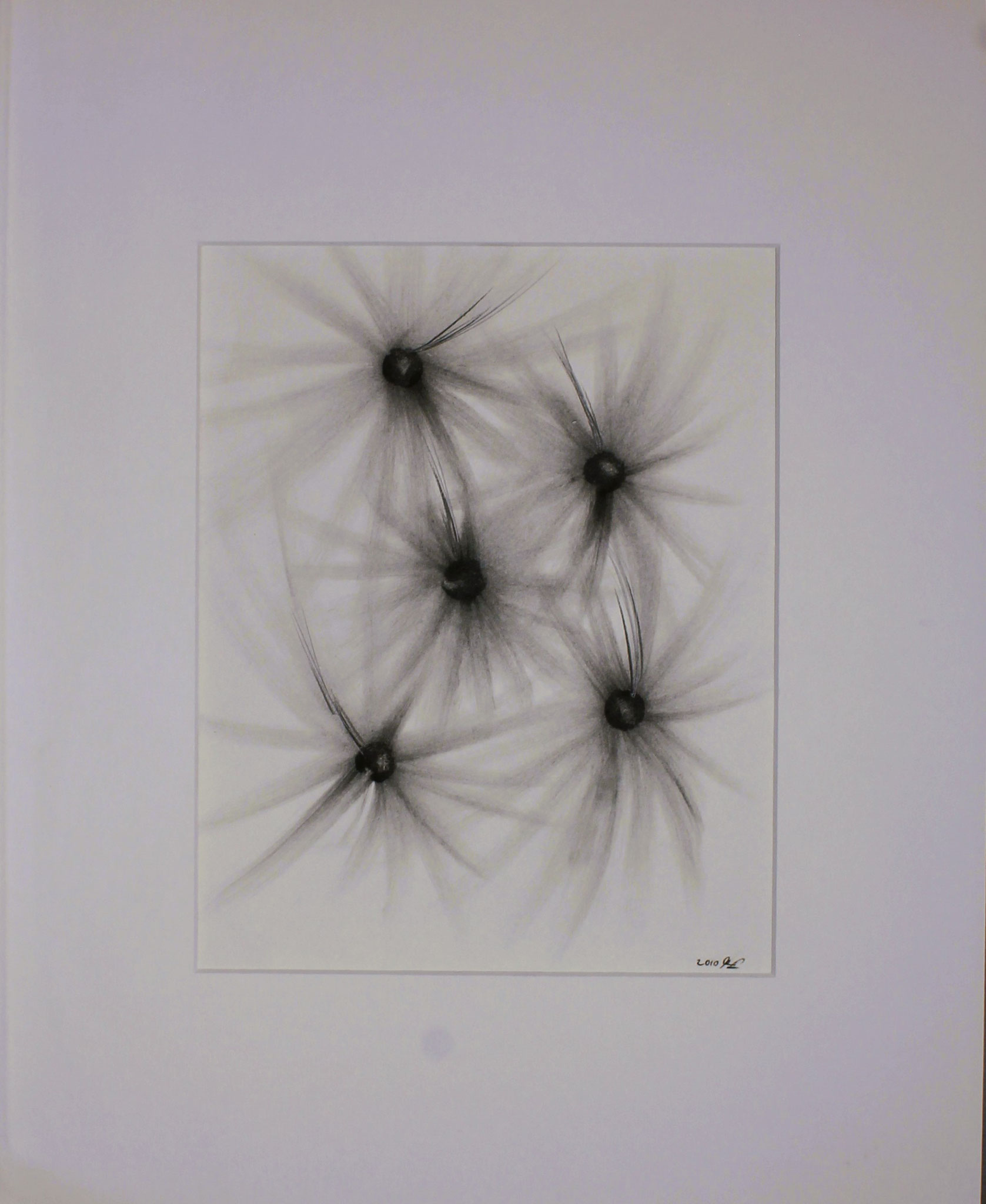 Kohle auf Papier, 40x50 aussen, 23x29 innen, 2010