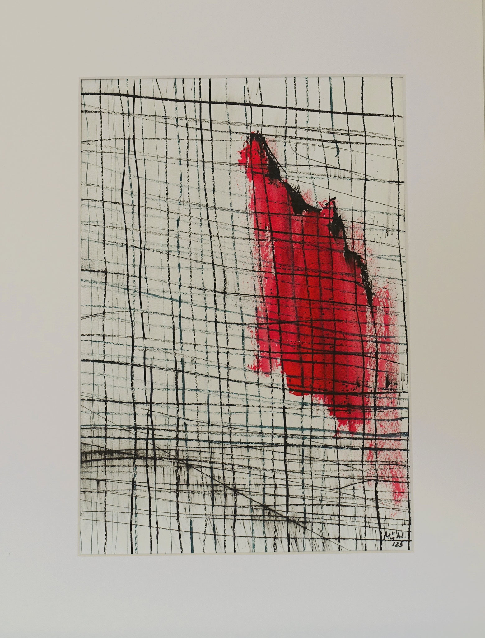 Acryl und Fineliner auf Papier, 20x29 cm innen, 30x40 cm aussen, 2025