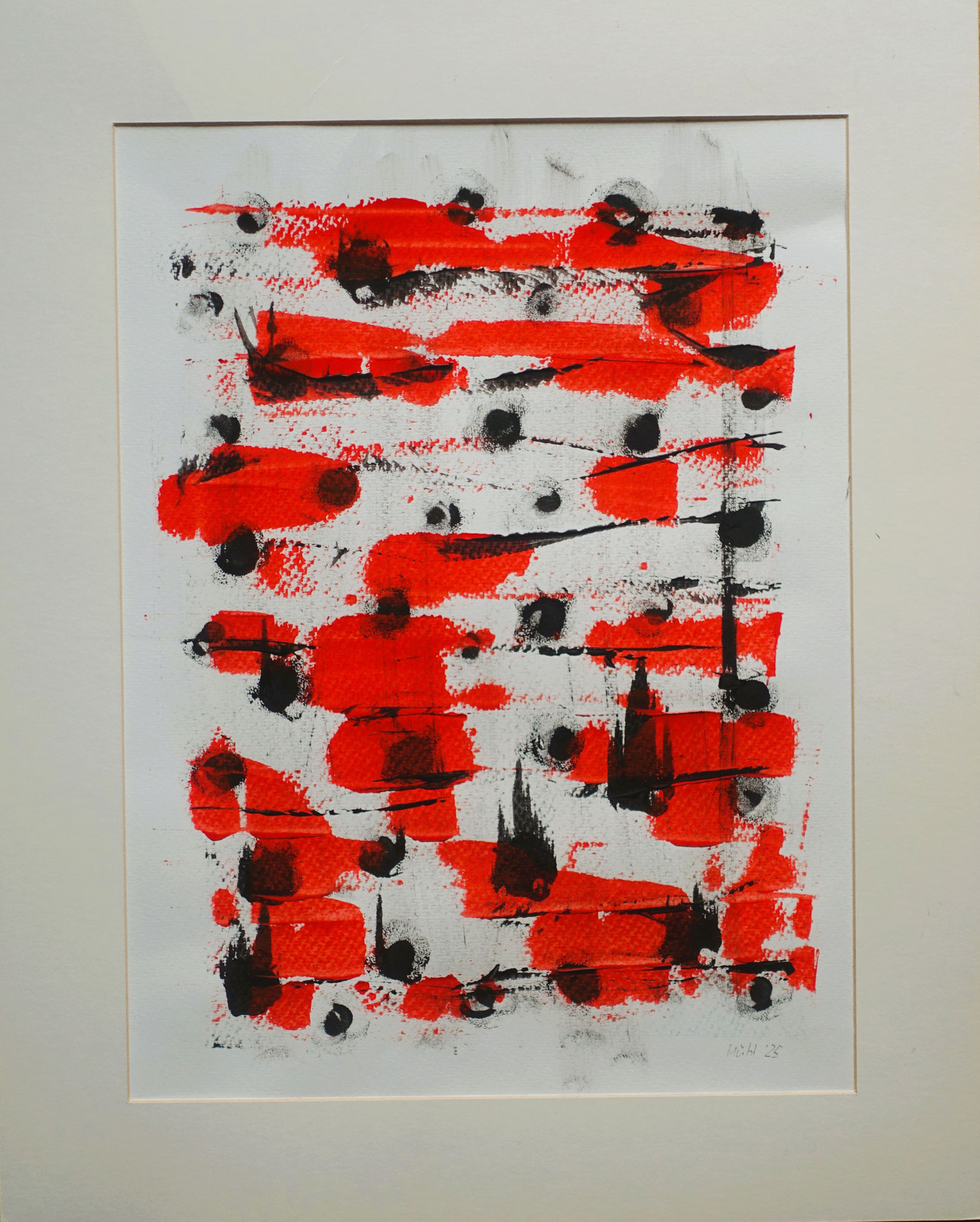 Acryl auf Papier, 40x50 aussen, 29x39 innen, 2025