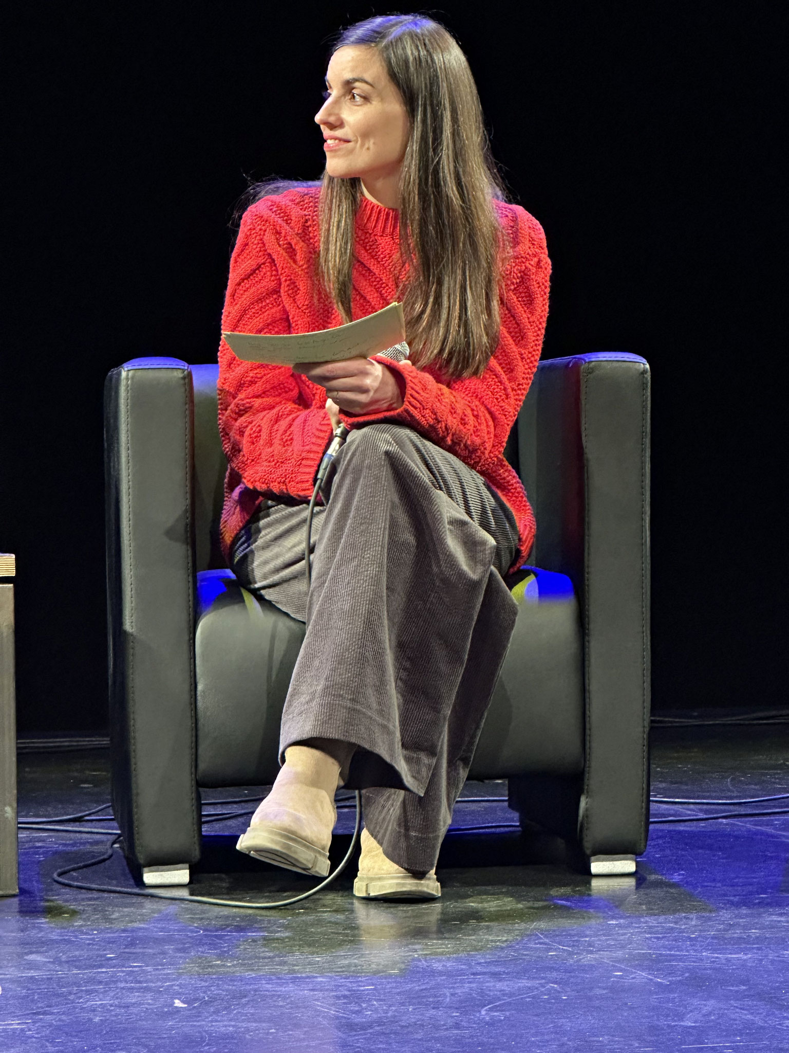 Moderatorin Franziska Herrmann