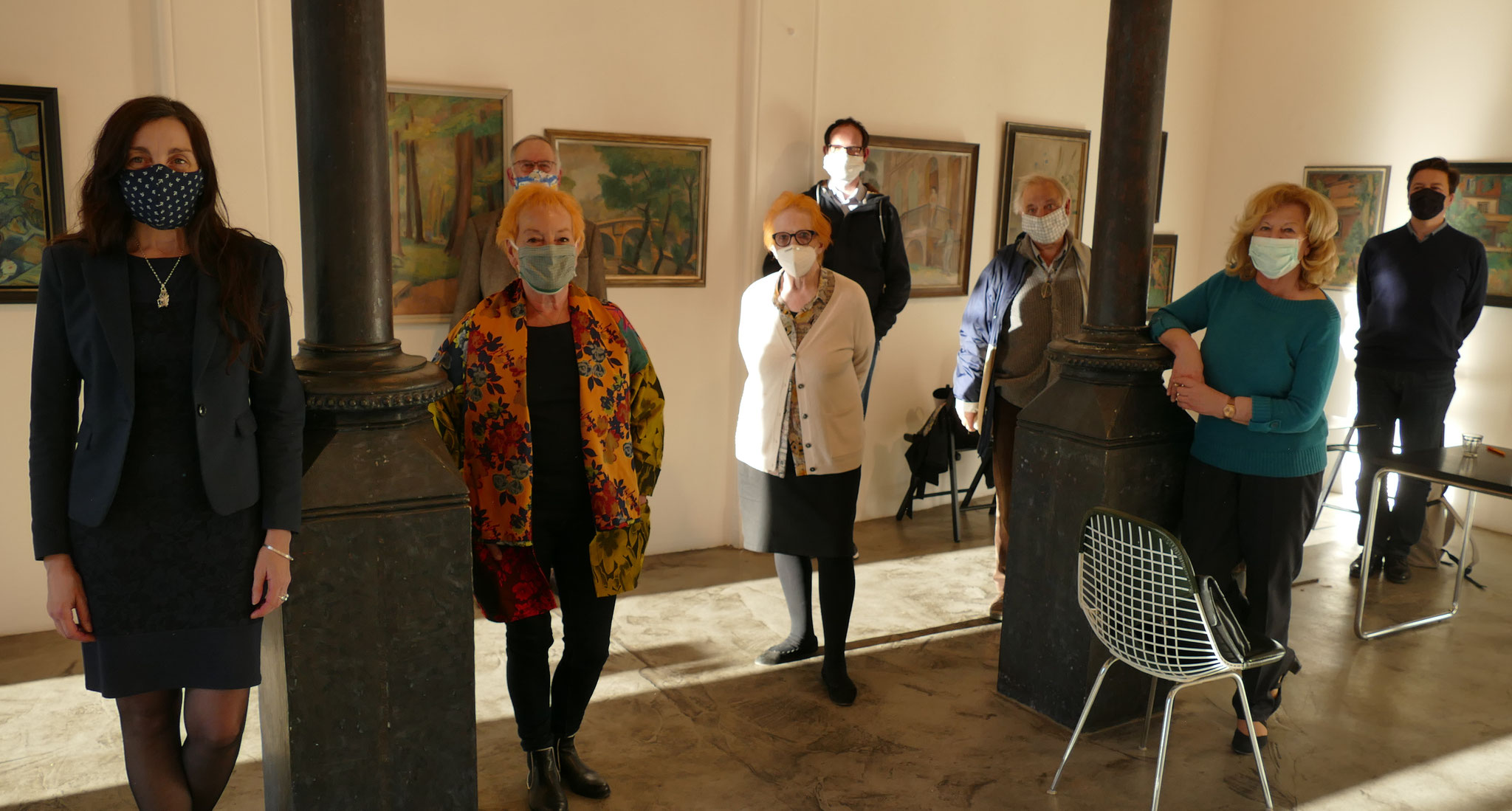 Vorstandssitzung des Kulturforums unter Coronabedingungen, 5. Mai 2020, Galerie Renate Kammer