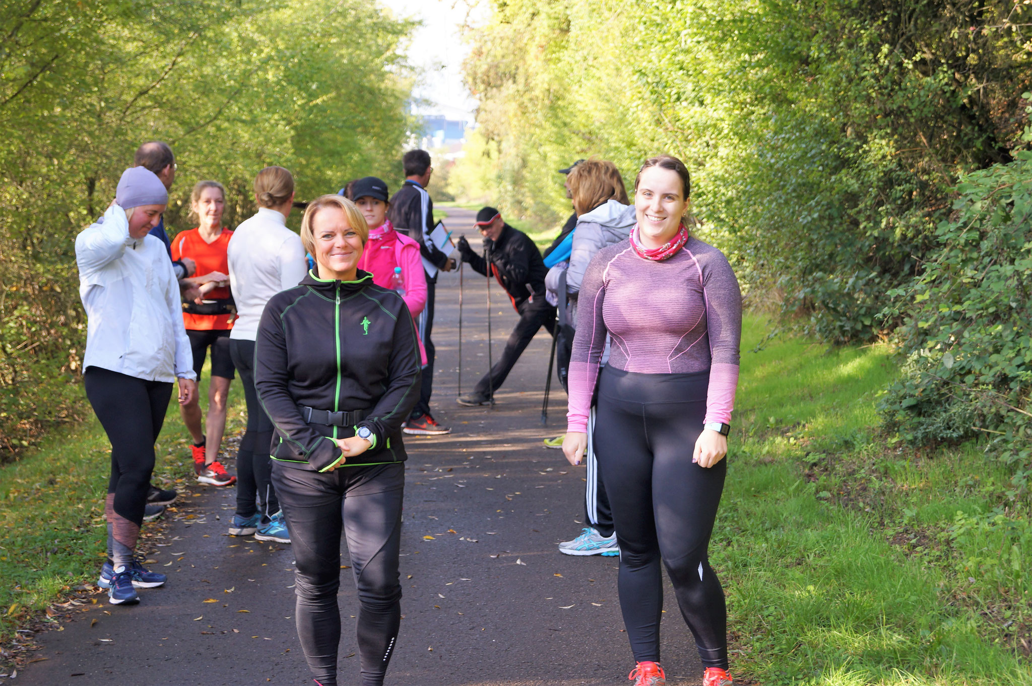 Elke & Natascha am Start der 10k