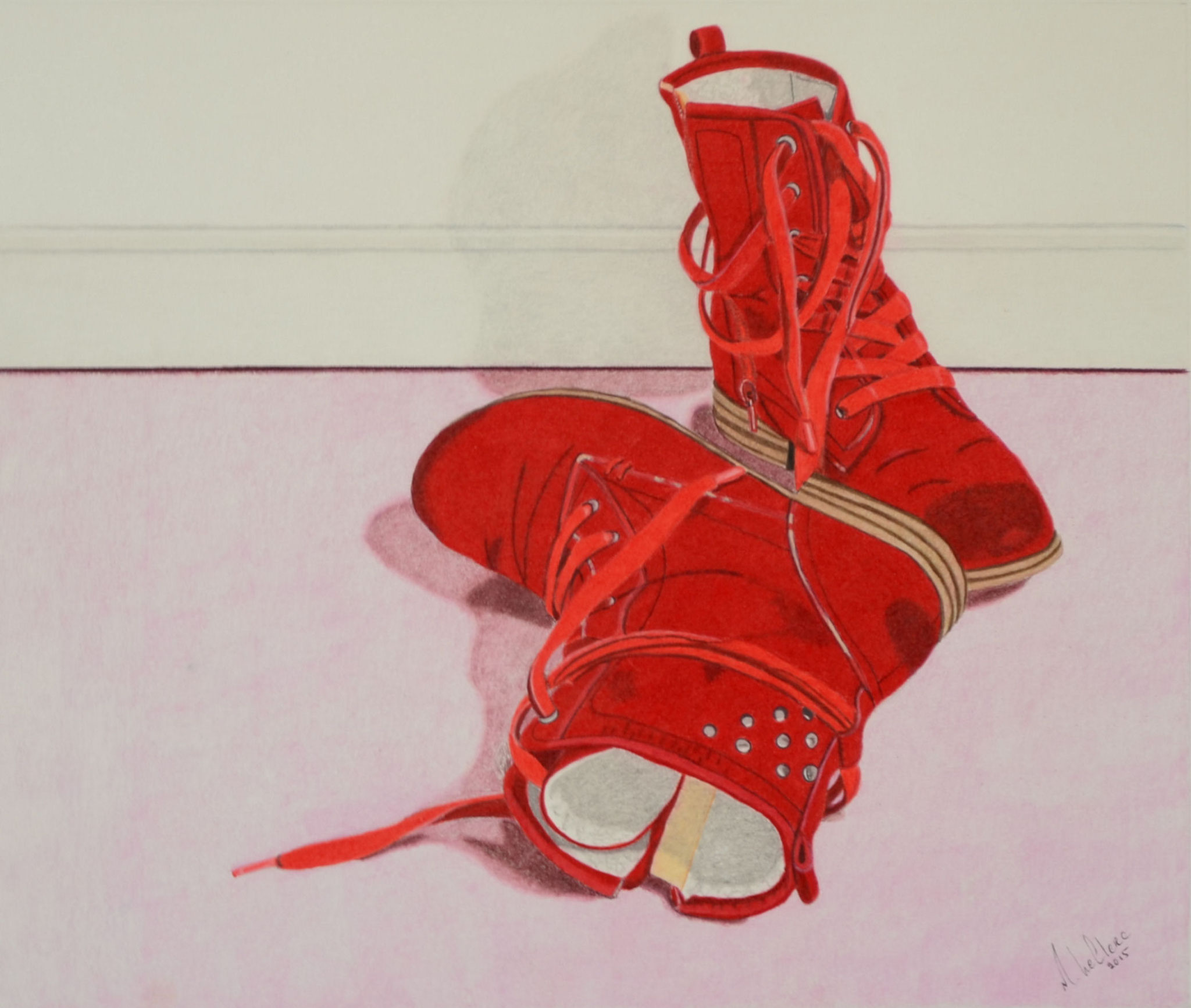 Rouge et bottines