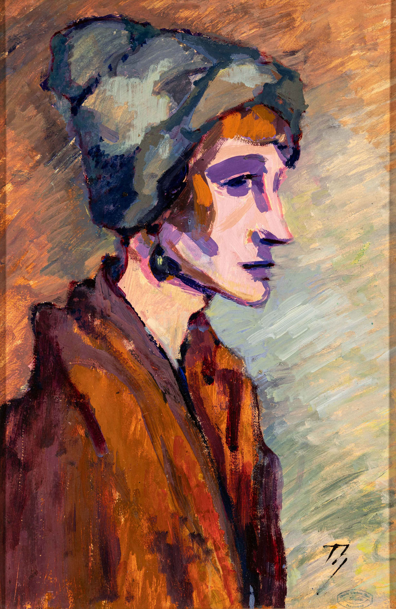 Thum, Lydia Elfriede Luzie: Porträt, Öl auf Platte, o.D. Foto: Hubert Auer, Museum Kunst der Verlorenen Generation