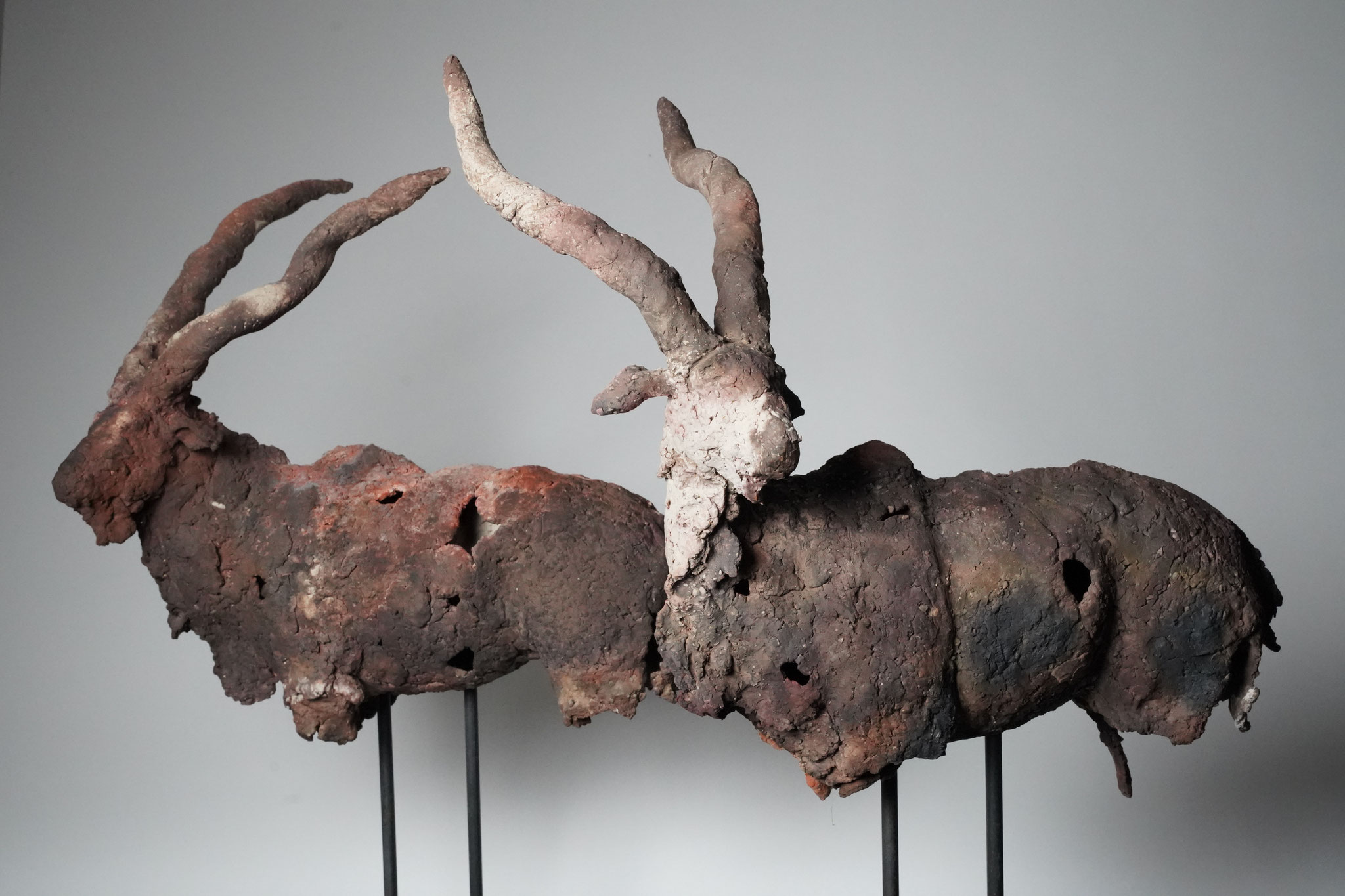 Thérion - 55 x 160 x 35 cm et 62 x 160 x 30 cm - enfumage