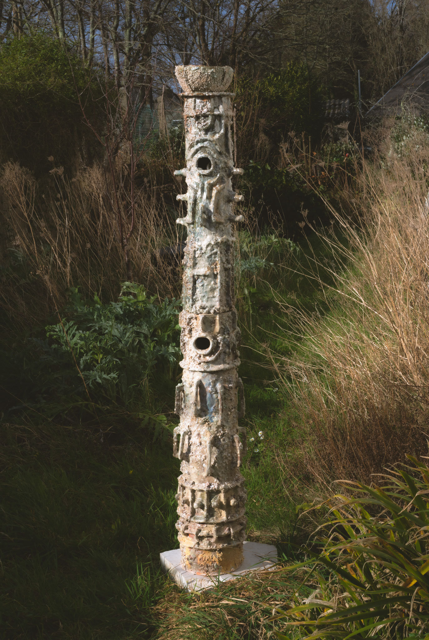 Sentinelle, 2025 - haut. 145 cm , diam. 30 cm - cuisson réductrice à gaz
