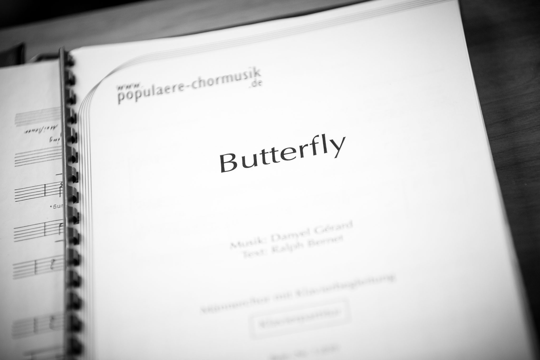 Ein Beispiel eines Notenblattes - Butterfly