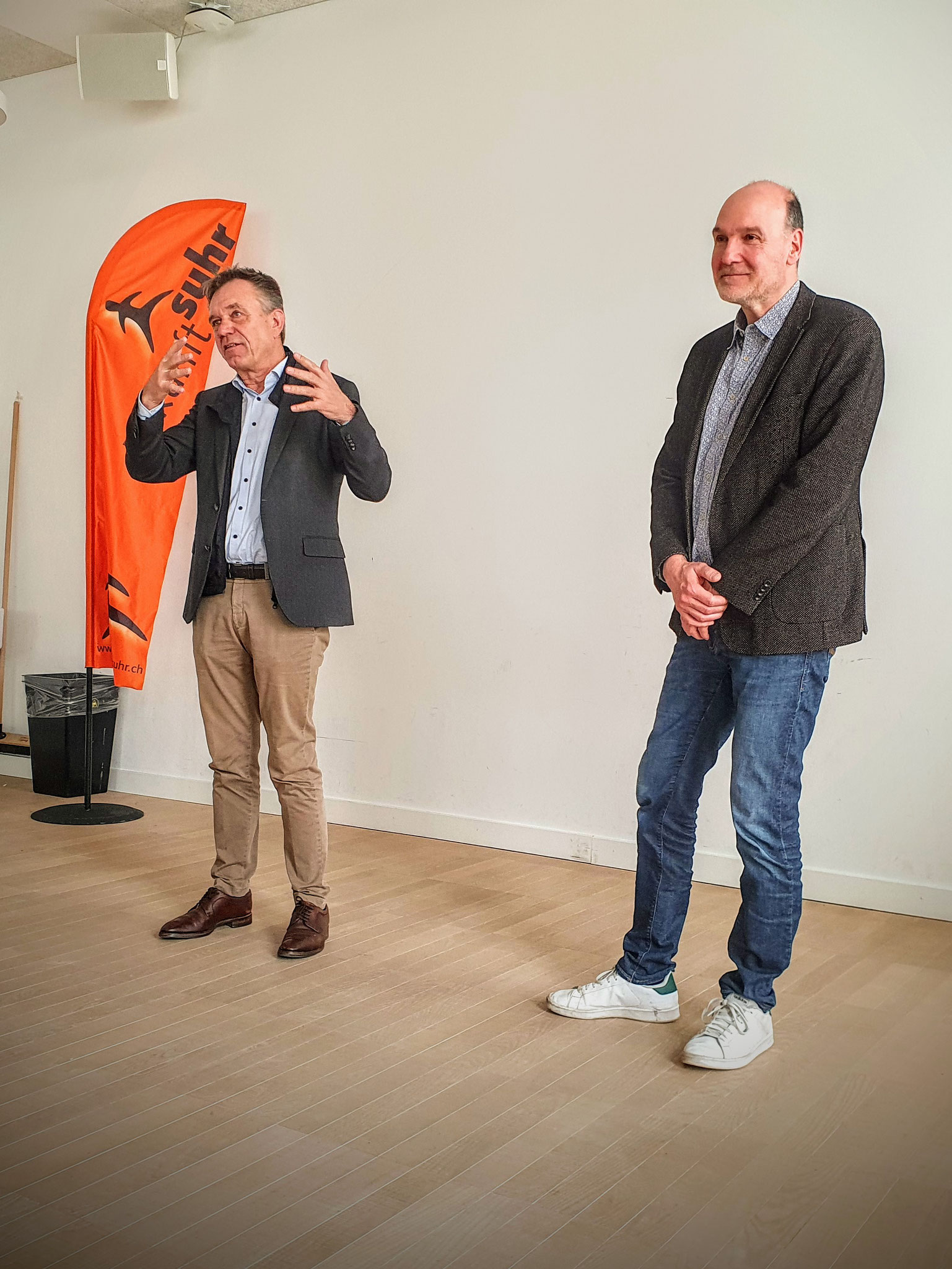 Andreas Meier mit Moderator Joachim Greuter