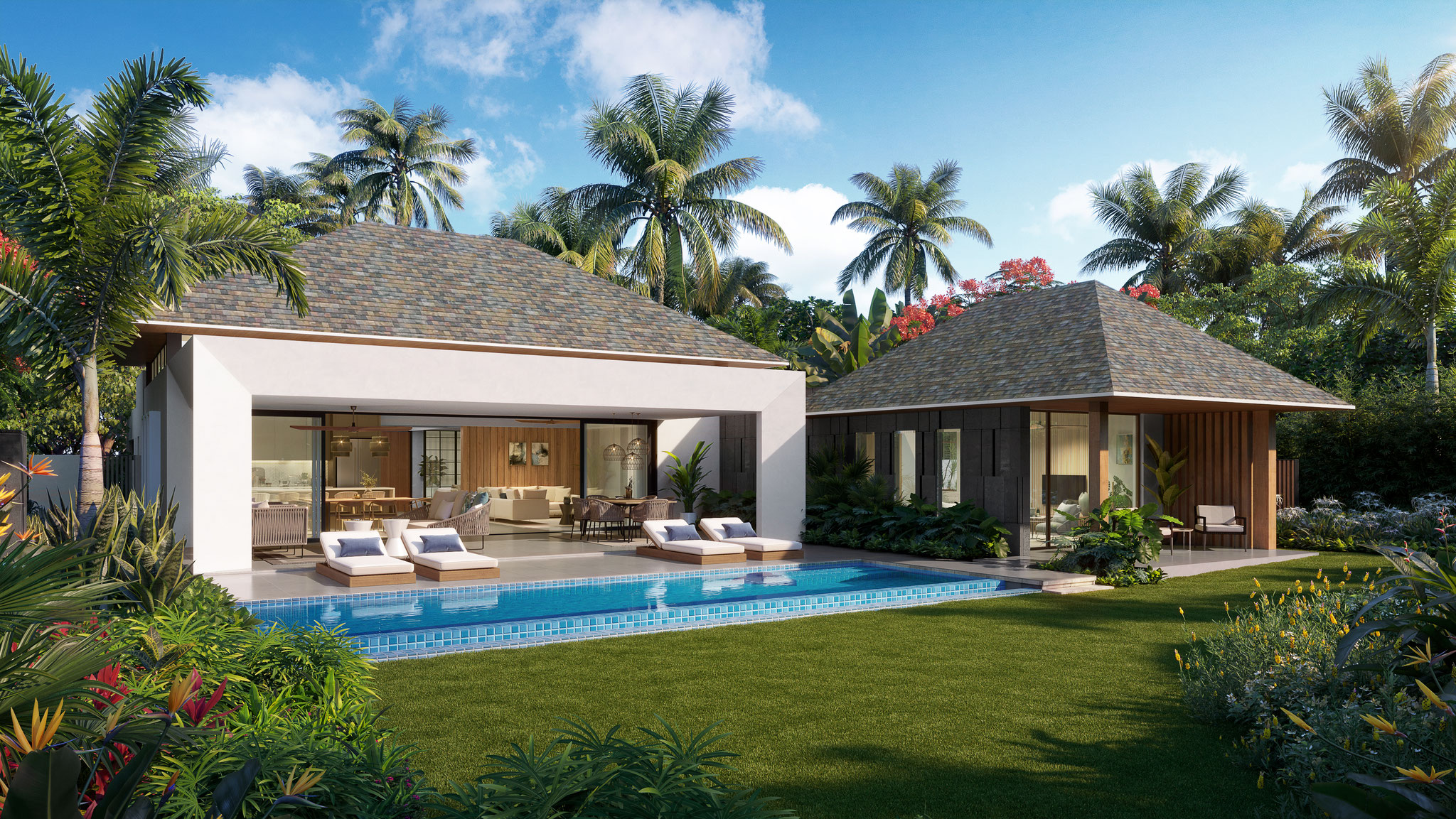 LA RESERVE PDS IRS VILLAS LAGOON villas de luxe MONT CHOISY GOLF île Maurice