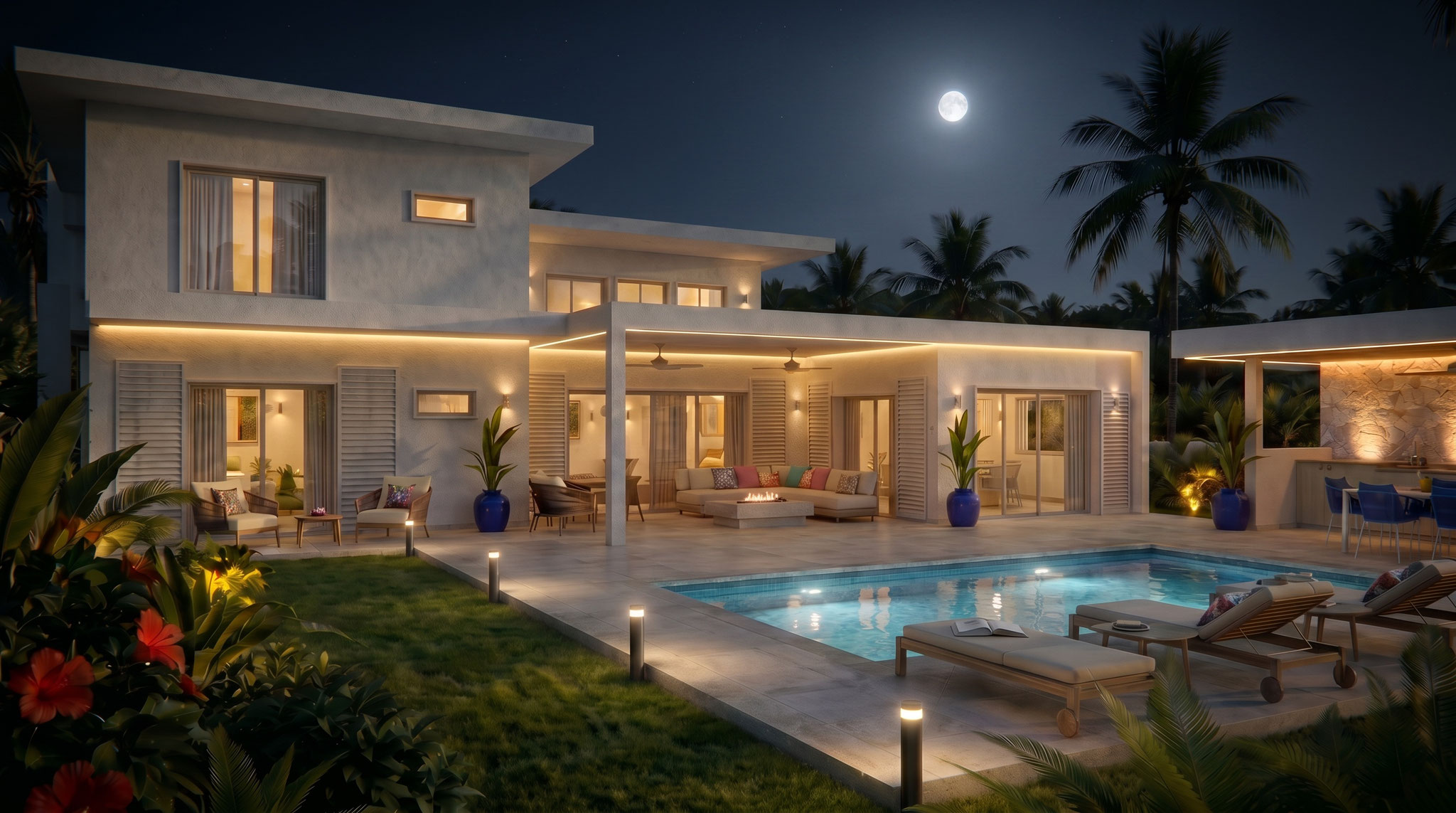 Nouveau programme exclusif Jinvesty de villa de luxe île Maurice LAELIA PDS trou au biches pied dans l'eau