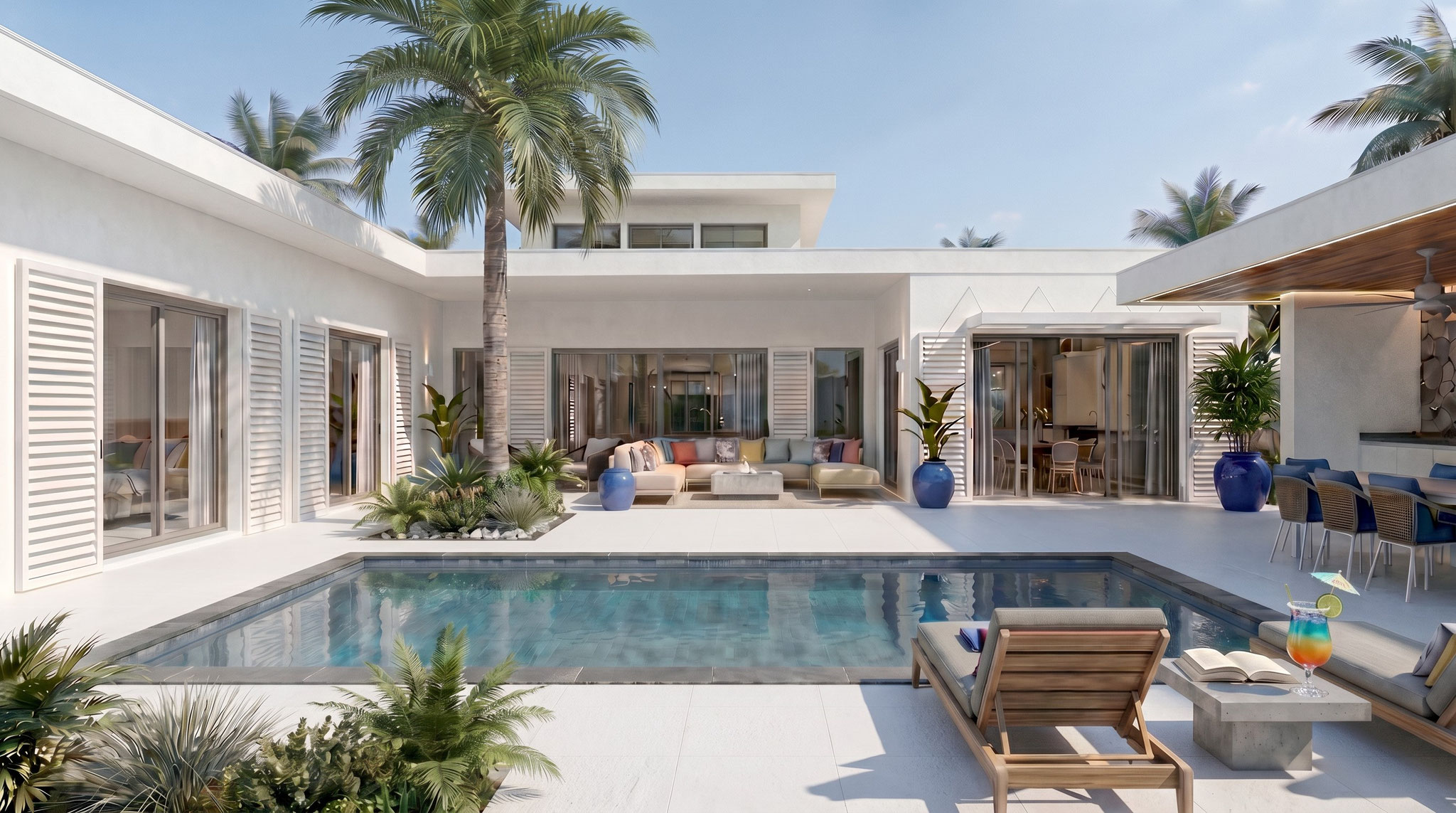 Nouveau programme exclusif Jinvesty de villa de luxe île Maurice LAELIA PDS trou au biches pied dans l'eau