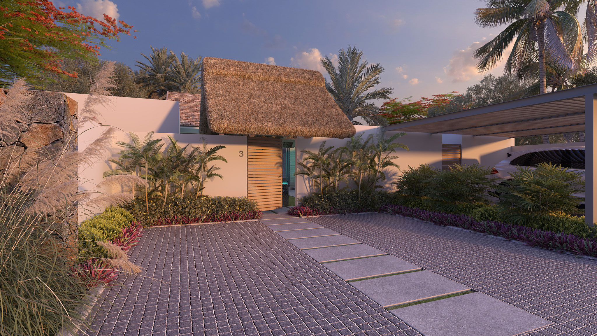 nouveau programme de villas contemporaines et de luxe à l'île Maurice : Les VUES du REMPART TAMARIN