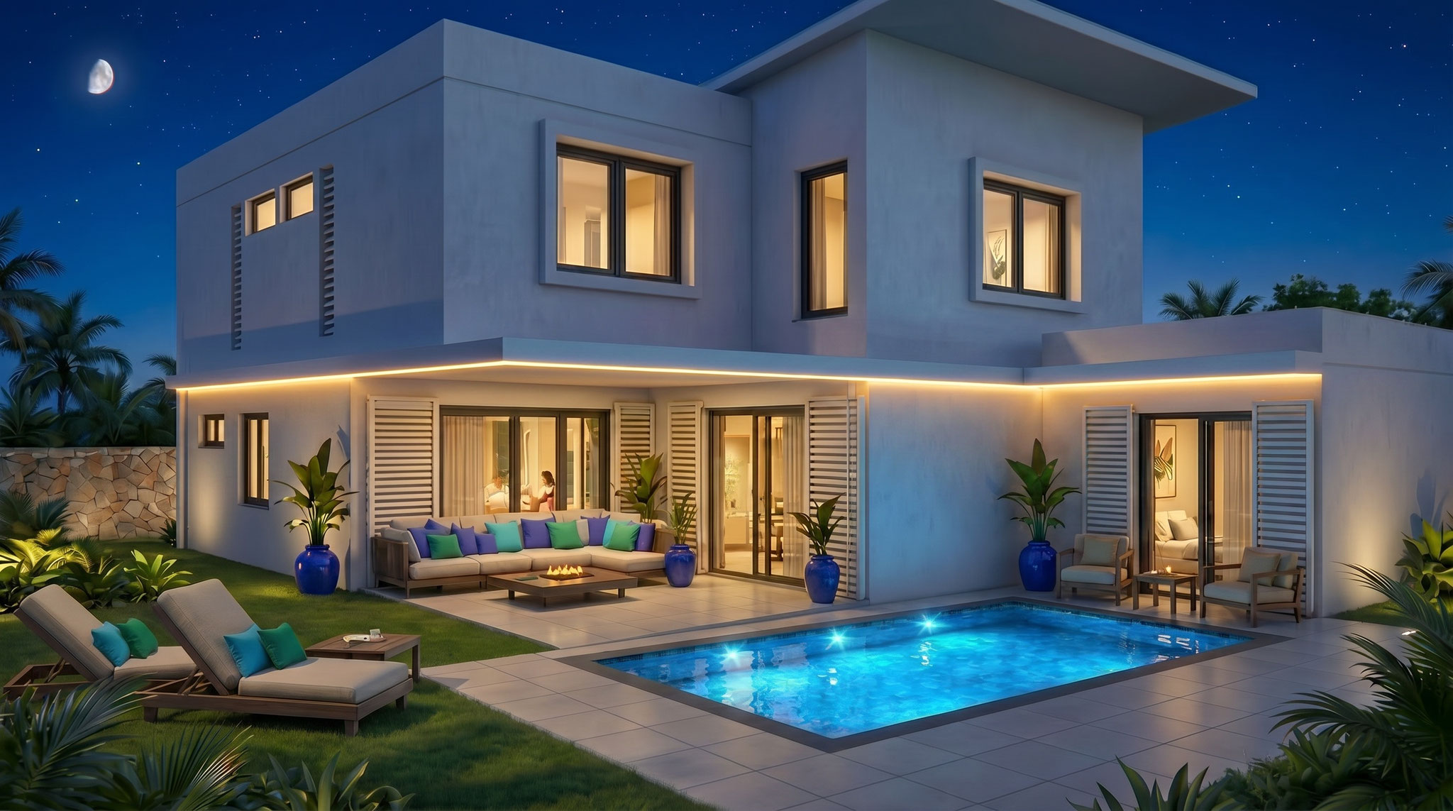 Nouveau programme exclusif Jinvesty de villa de luxe île Maurice LAELIA PDS trou au biches pied dans l'eau