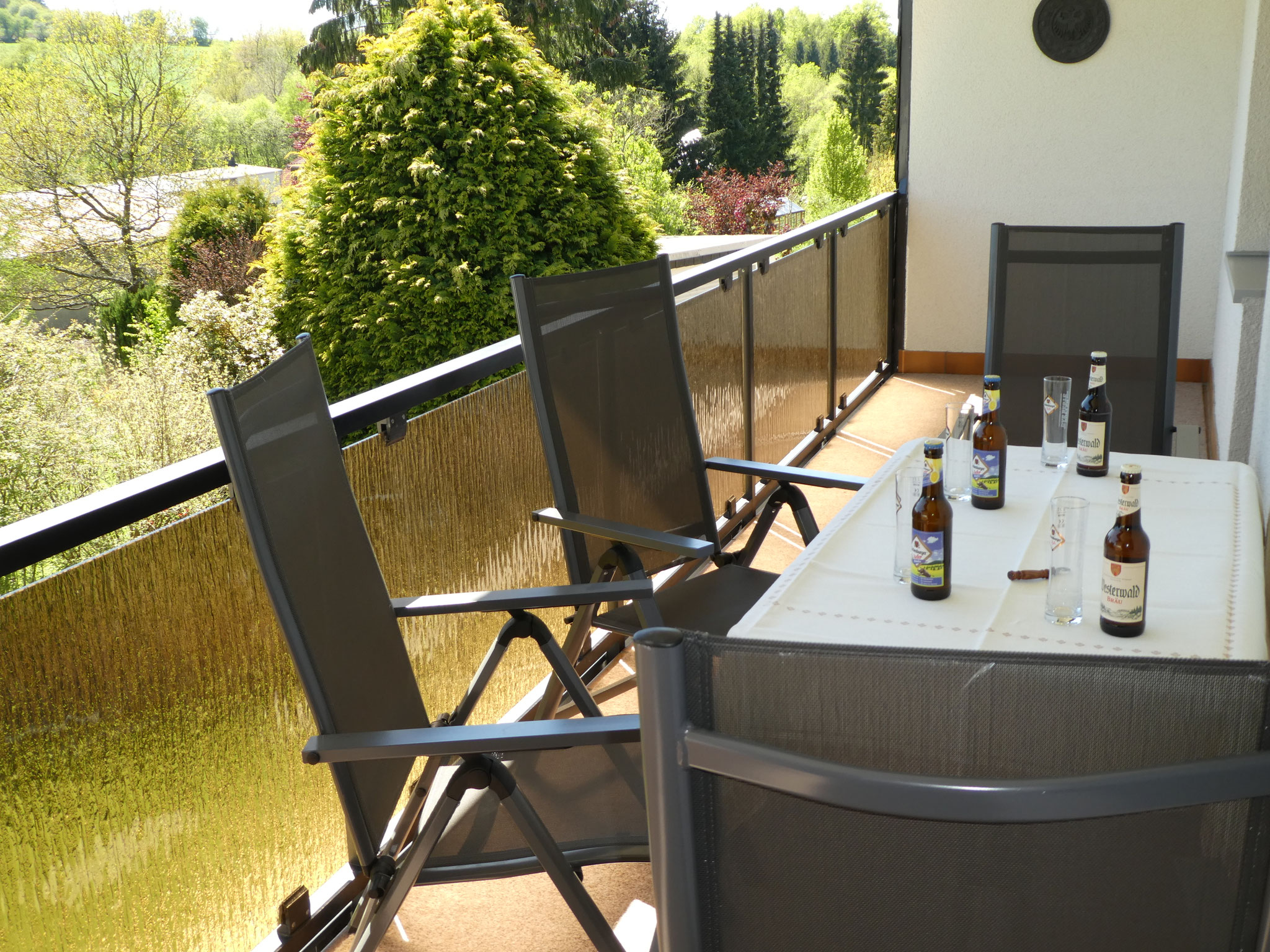 Überdachter Südbalkon