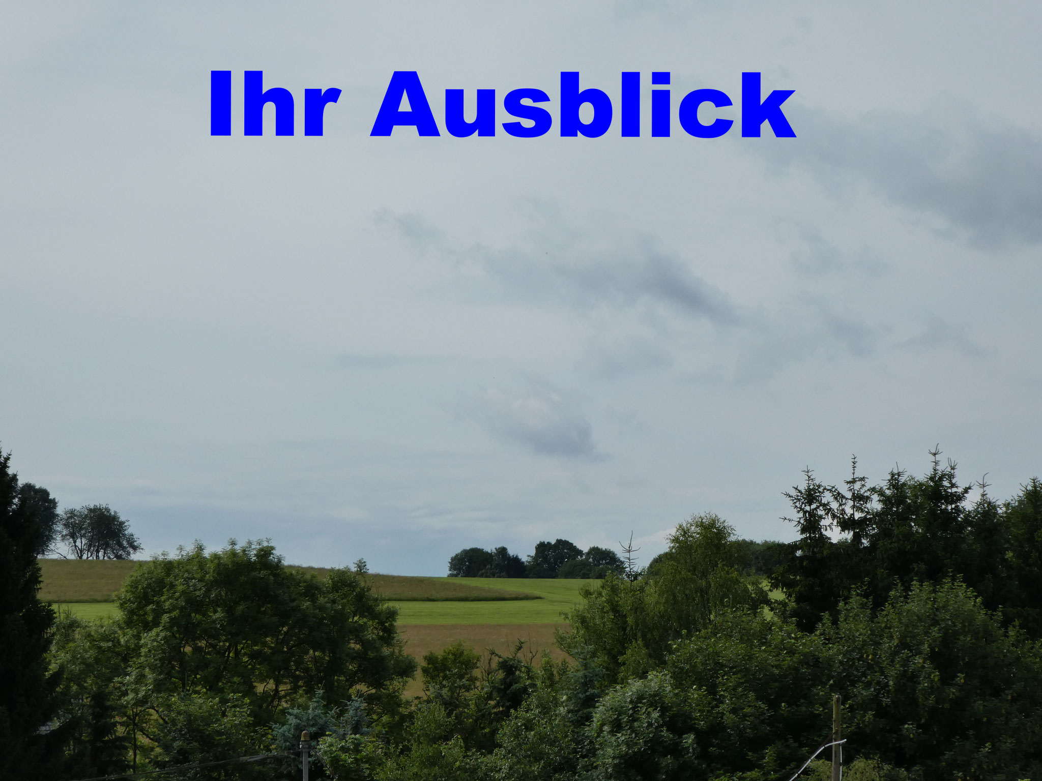 Aussicht vom Wohnzimmer und Balkon