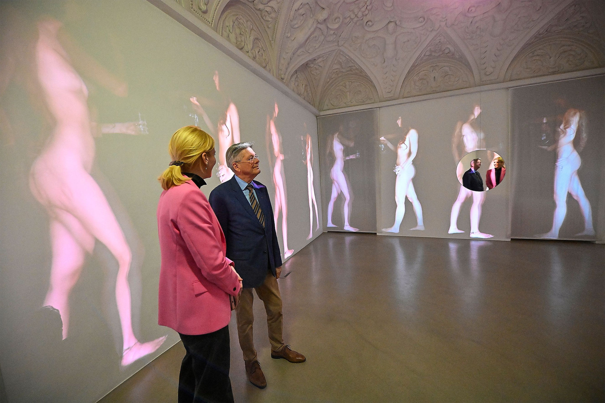 LH Dr. Peter Kaiser with Eva and reflection and absorption. Photo: LPD Kärnten/Helge Bauer 