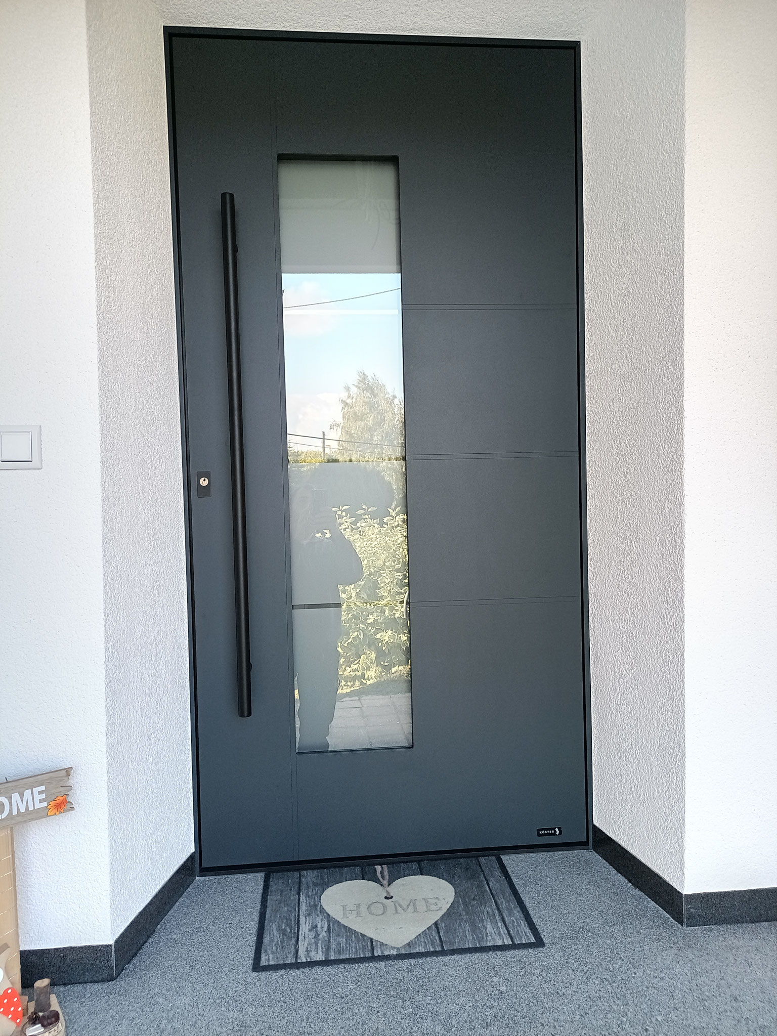 Haustüre in Ral 7016, Anthrazit
