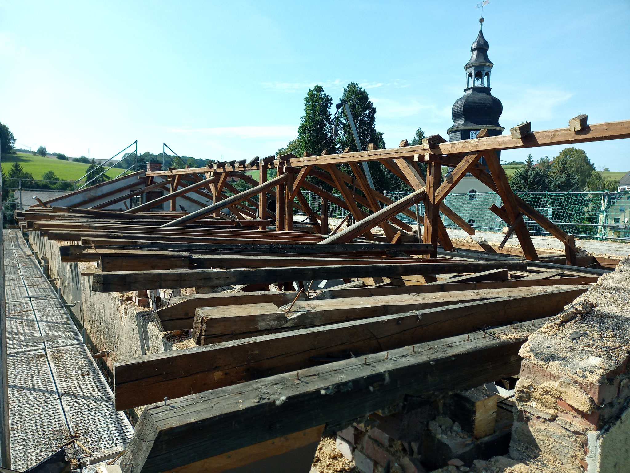 Danierung eines Dachstuhles