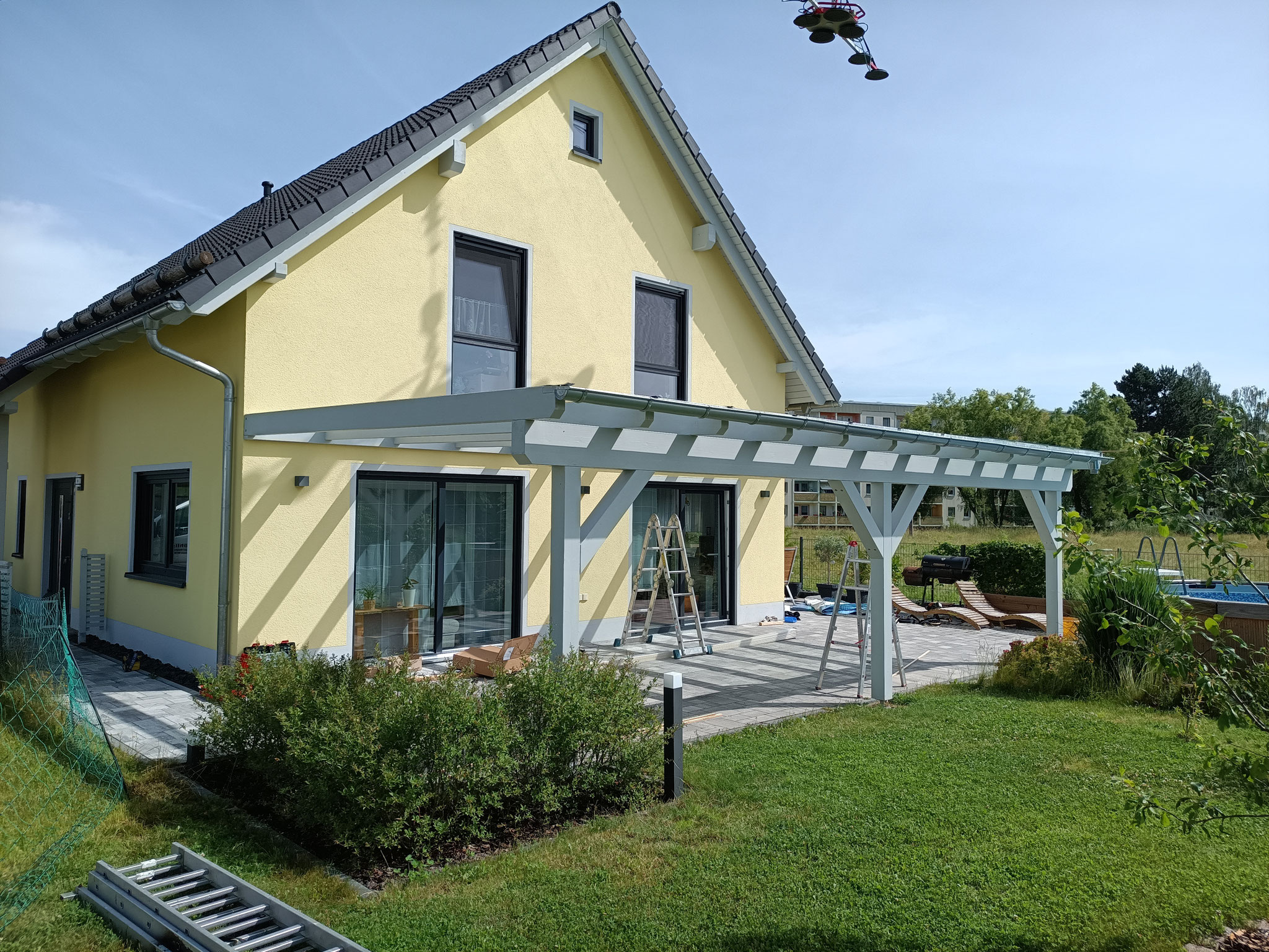 Terrassenüberdachung mit Sicherheitsglas