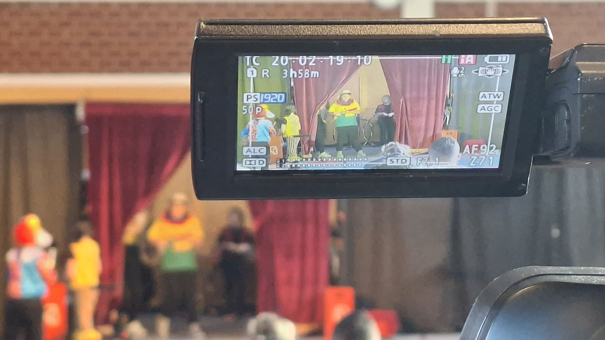 Der Auftritt der Clowns aus der Perspektive unseres Videoteams