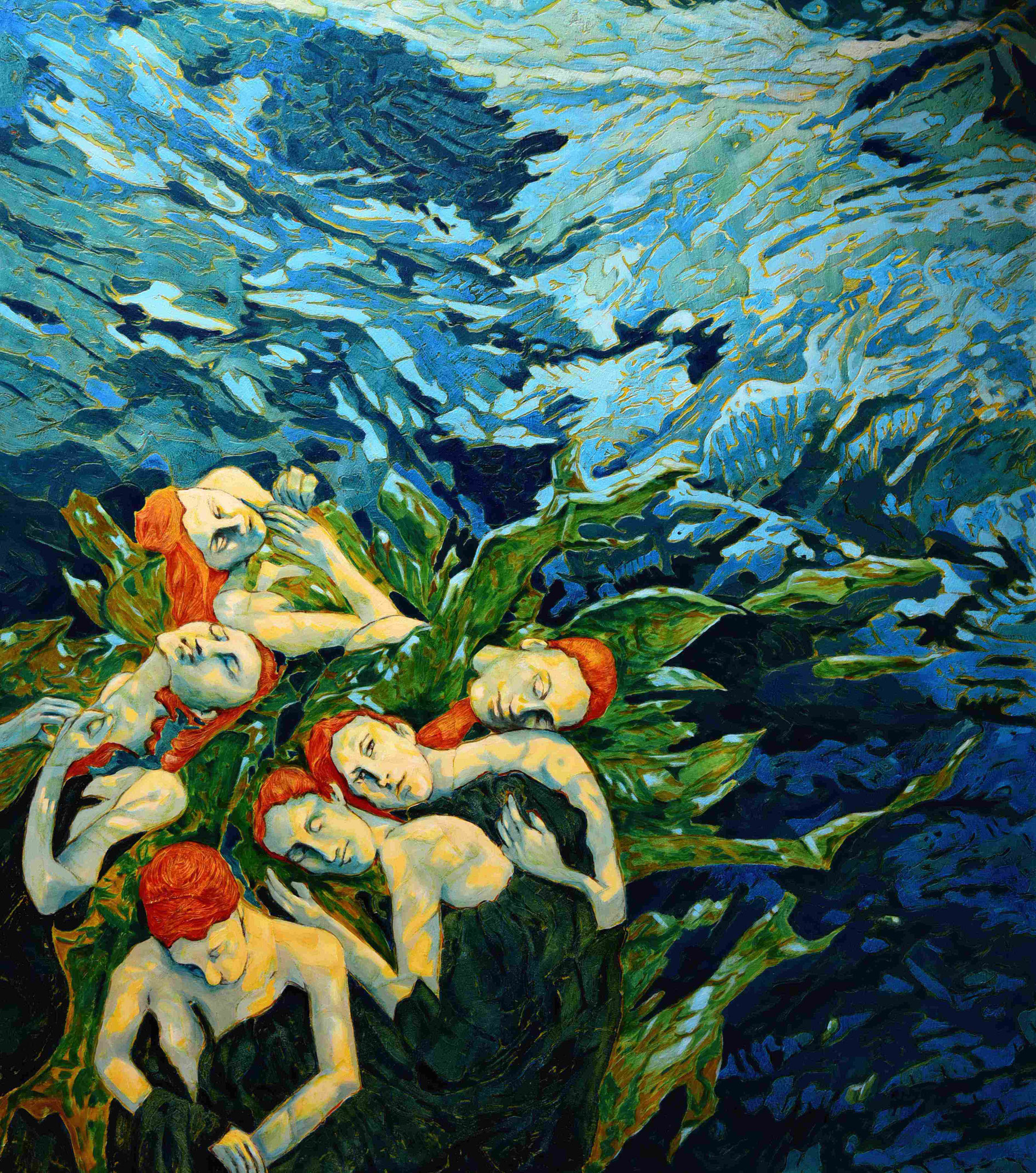 "Filitosa XII - Unschuldige Sirenen"-2020-Öl auf LW-160*140cm (Privatbesitz)