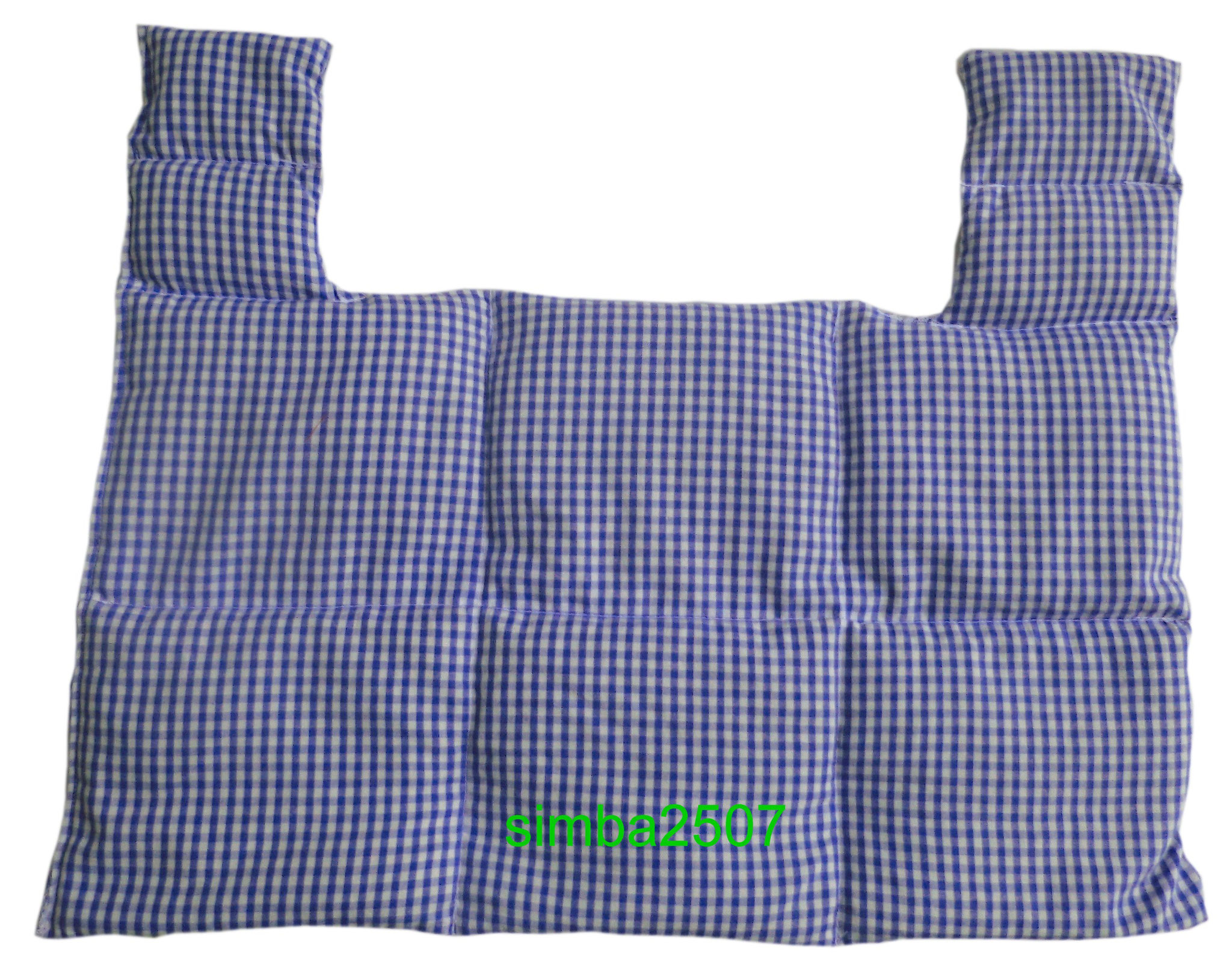 10 Kammer Nackenkissen Vischy Karo blau