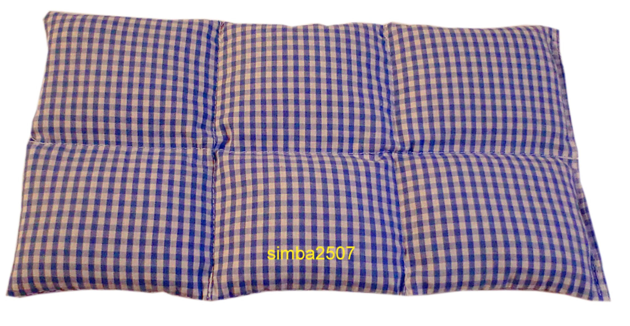 6 Kammer Vischy Karo Kissen blau 