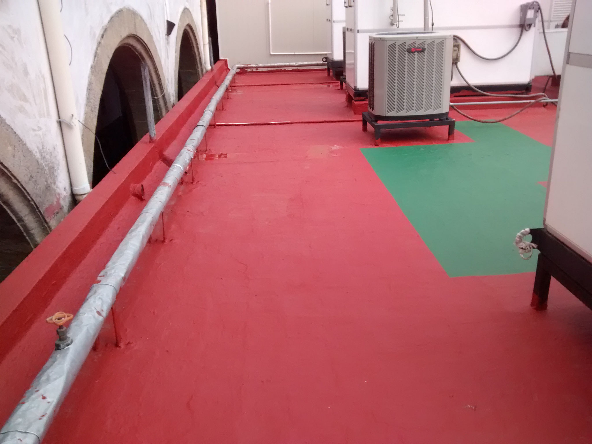 HCFAA - Acriltecho Power 4 años Rojo y Euroton Sport Verde (Después)