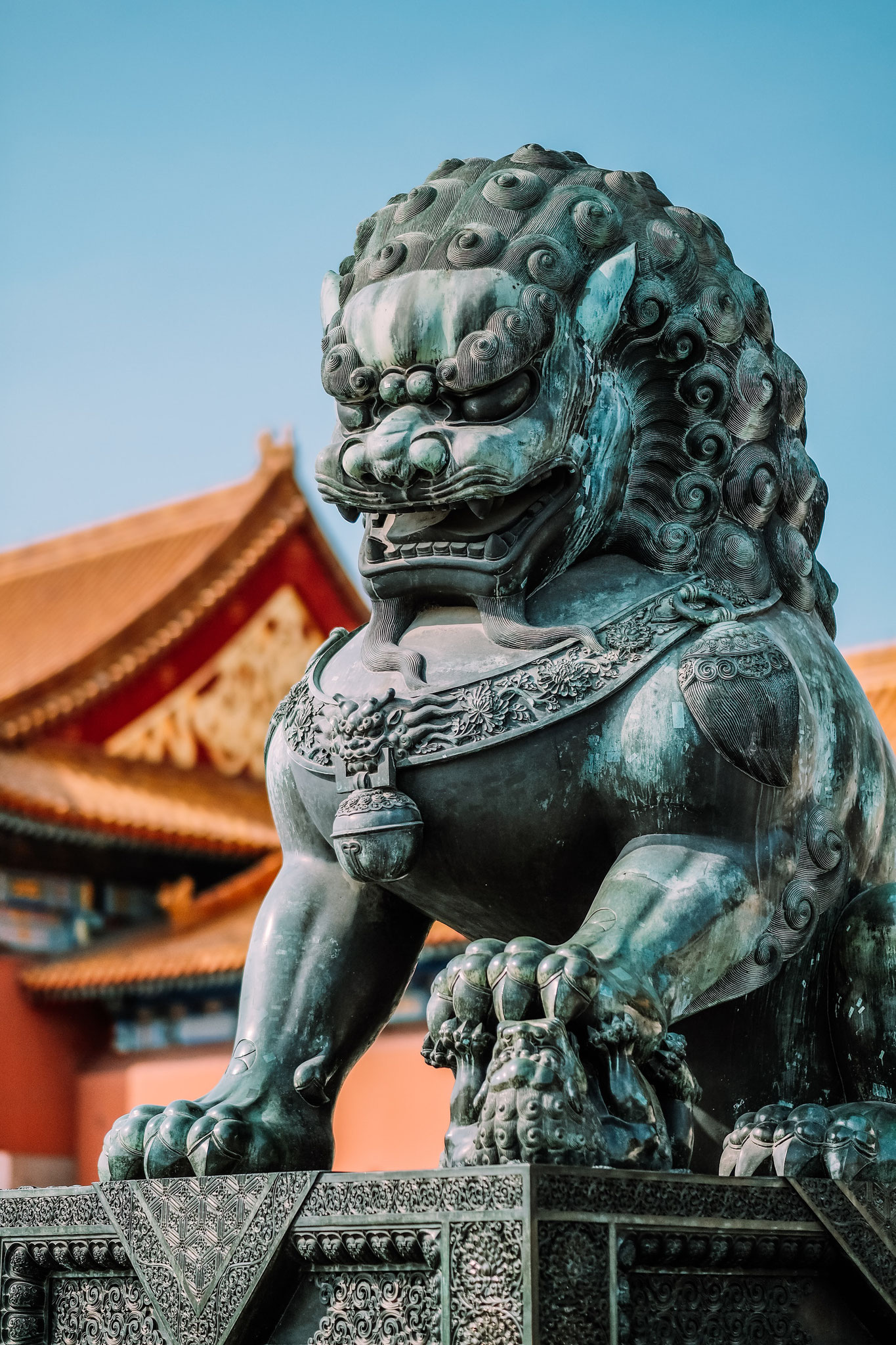 Statue in der verbotenen Stadt in Peking