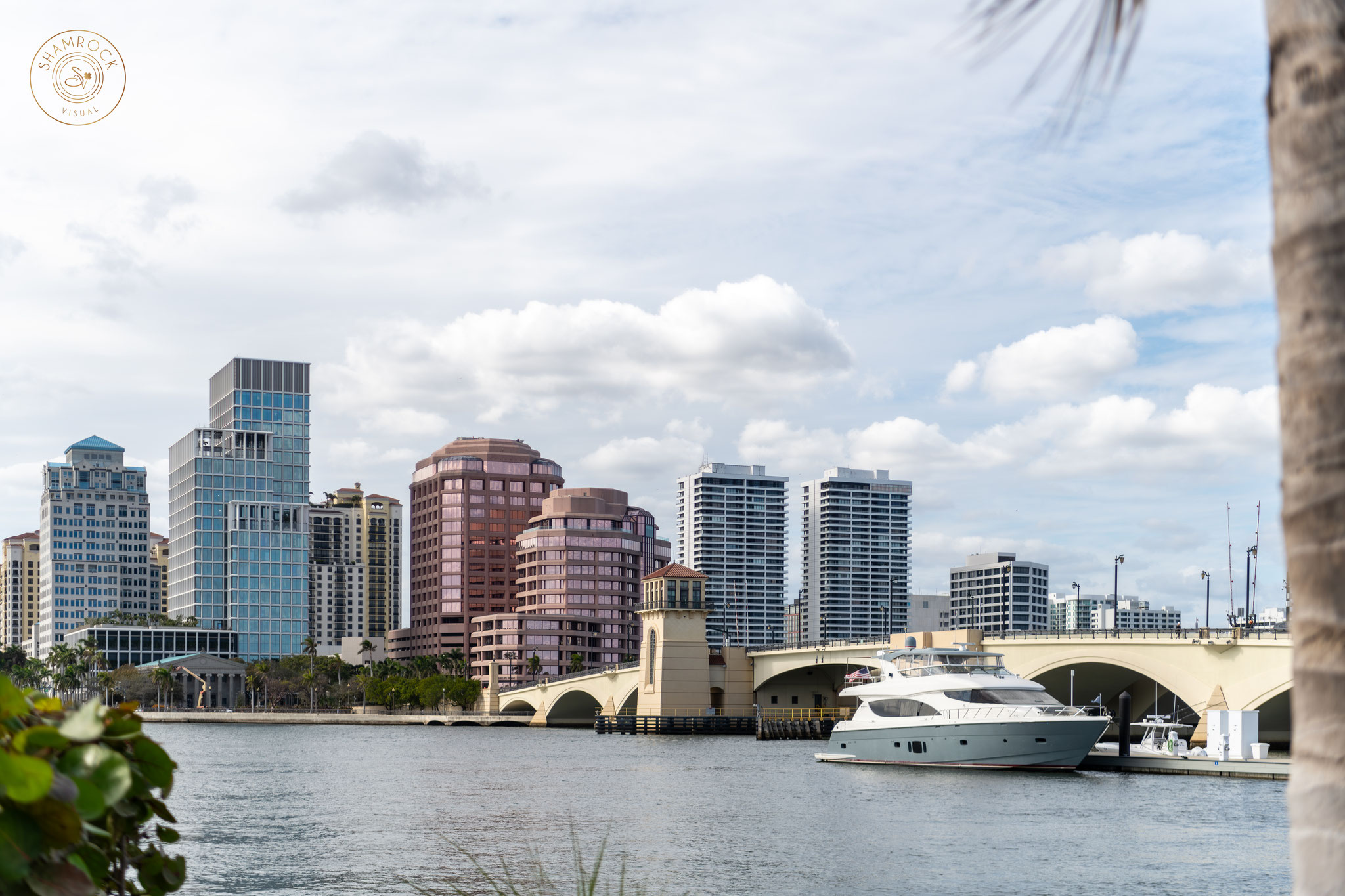 Day time view of the skyline of West Palm Beach, FL